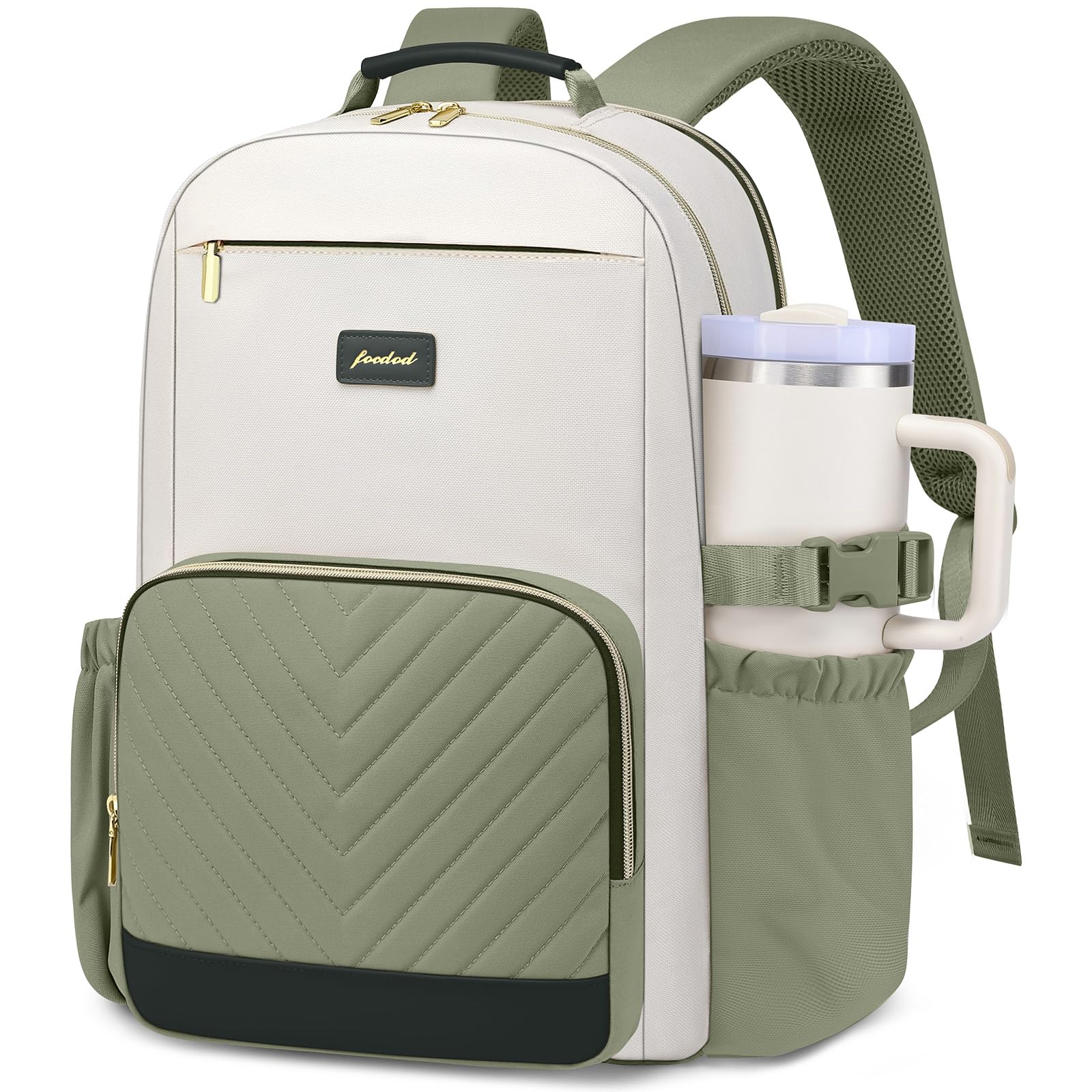 Laptop Backpack for Women Bookbag: 17 inch Work School Backpacks with Pouch Pocket for Large Capacity Cup & USB Charger College Book Bag Travel