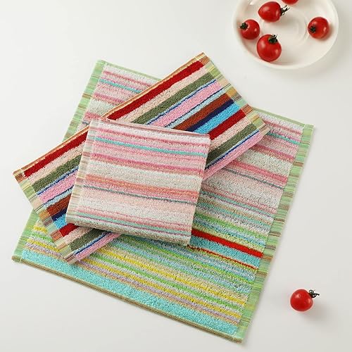 Miniatura 5 de Oeleky Paños de cocina para lavar platos, trapos de cocina ultra absorbentes, paños de limpieza de algodón, paquete de 8, 12 x 12 pulgadas