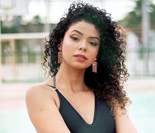 Miniatura 2 de Aretes de acrílico para el día del partido, para mujer, para fútbol, rugby, béisbol, baloncesto, voleibol, equipo deportivo, espíritus deportivos,