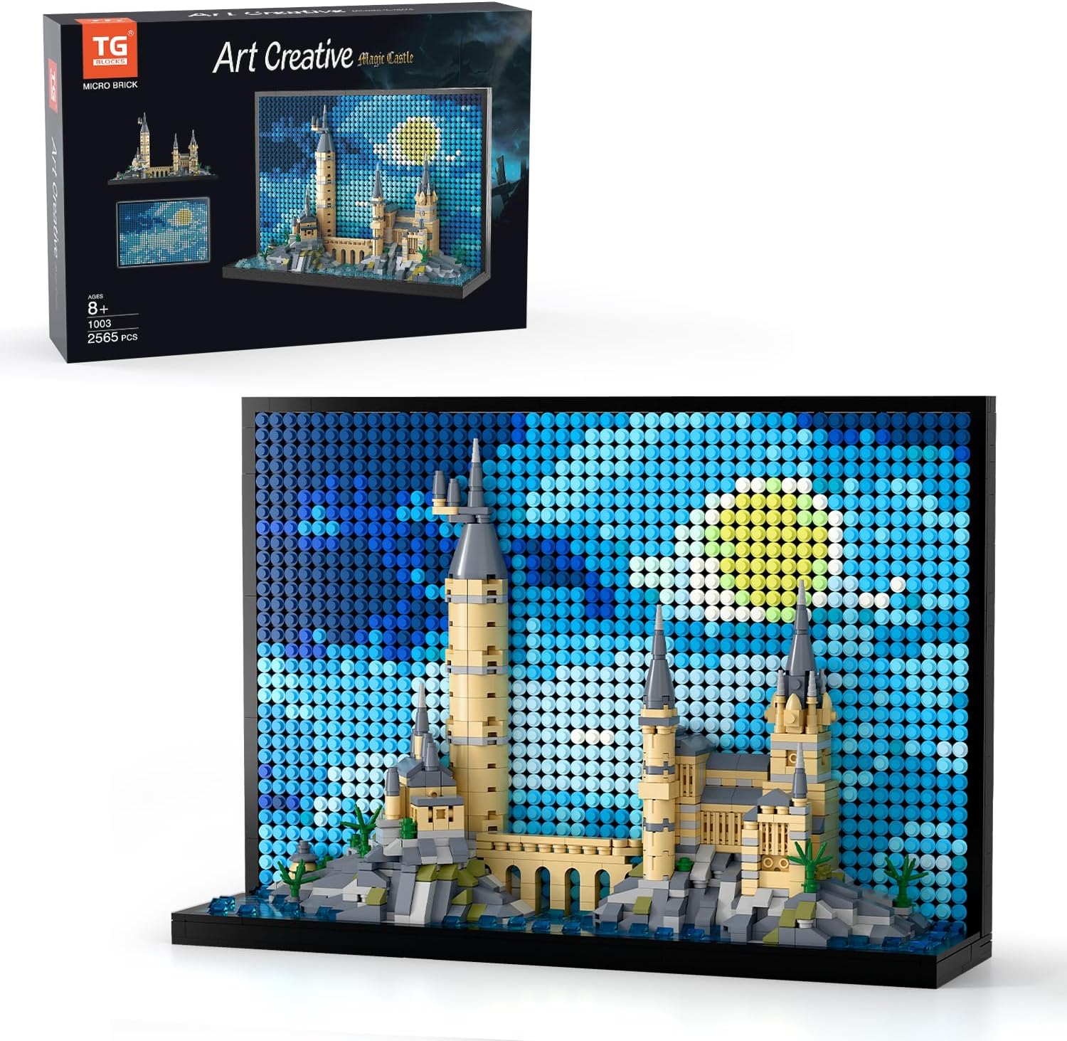 Micro Brick Magic Castle Building Set: 3D Wall Art | 2-in-1 Home Decor Model | Creative Castle & Painting Display | DIY Gift Idea Building Toy for Teens Ages 8+ Kids, Adults Micro Brick Magic Castle Building Set: 3D Wall Art | 2-in-1 Home Decor Model | Creative Castle & Painting Display | DIY Gift Idea Building Toy for Teens Ages 8+ Kids, Adults