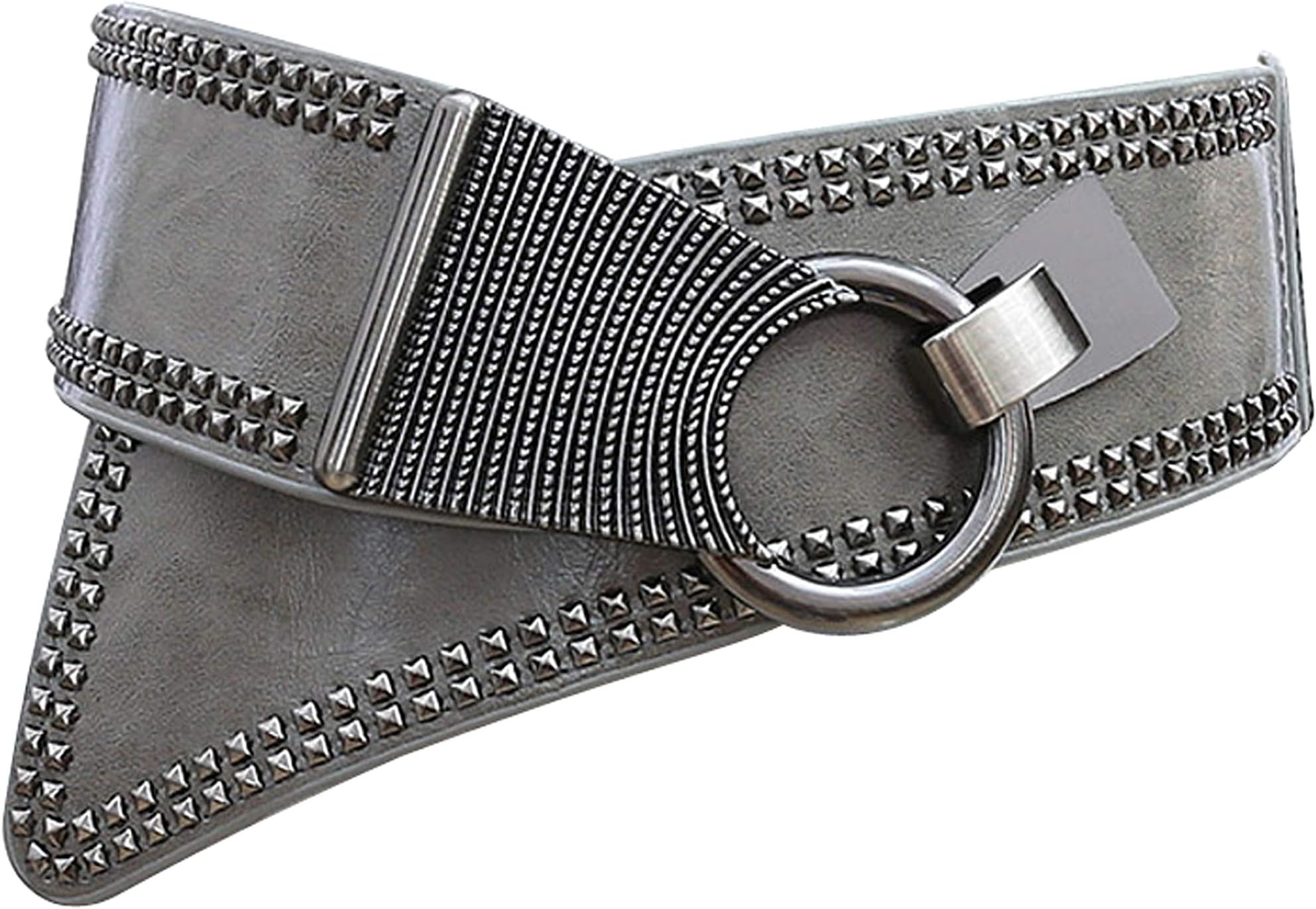 Women's Steampunk Rock Gothic Wide Leather Waist Chain Rivet Studded Corset Belt