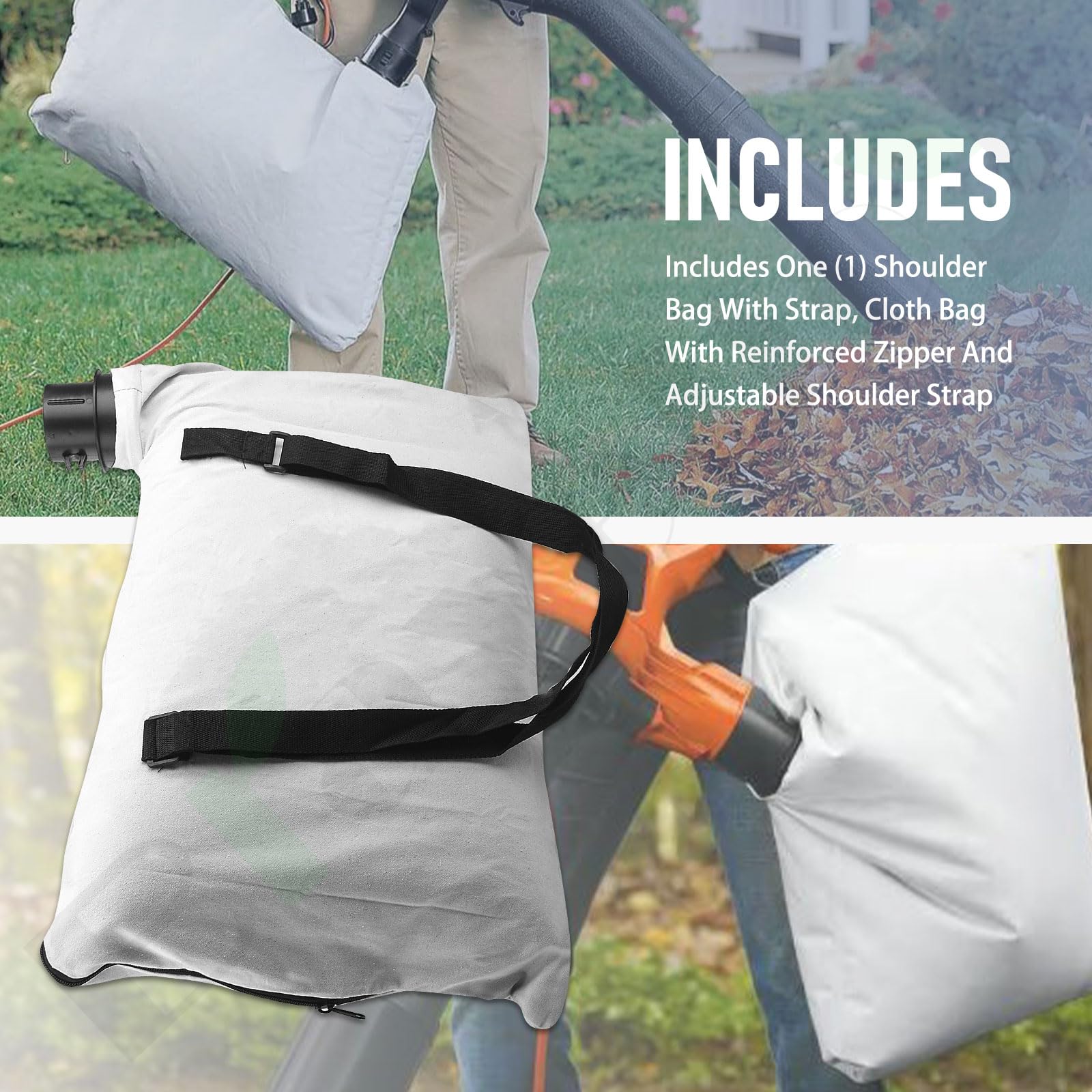 BaoBag 610004-01 - Bolsa de hombro compatible con soplador de hojas Black & Decker 614000401 BV2500 BV4000 (1)