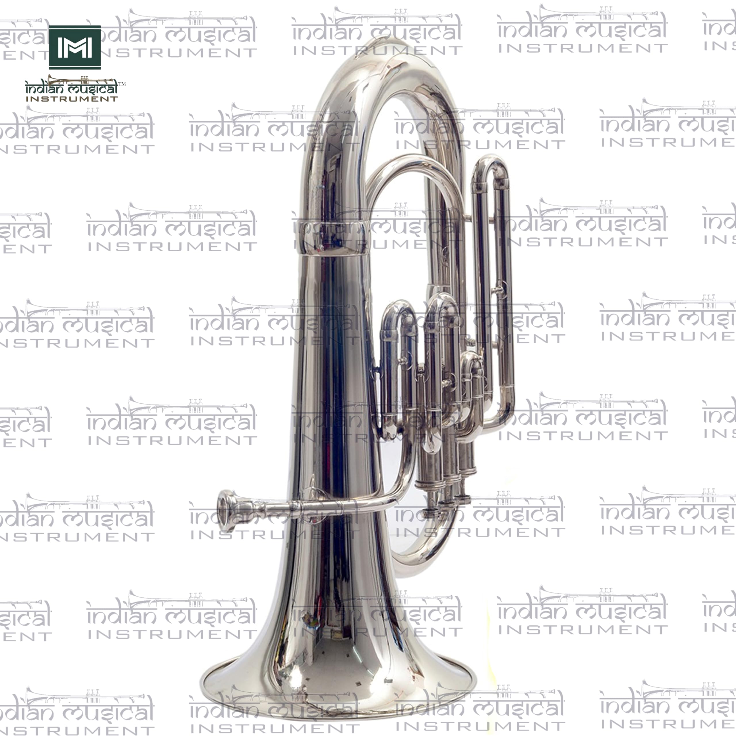 Design speciale Bb Euphonium 3 valvola con tutti gli accessori inclusi bocchino e custodia per il trasporto (argento cromato)