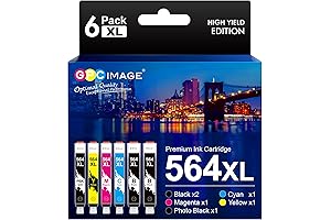 Compatible 564XL Ink Cartridge for HP 564 564XL Combo Pack with Photo Black (6 Pack)
