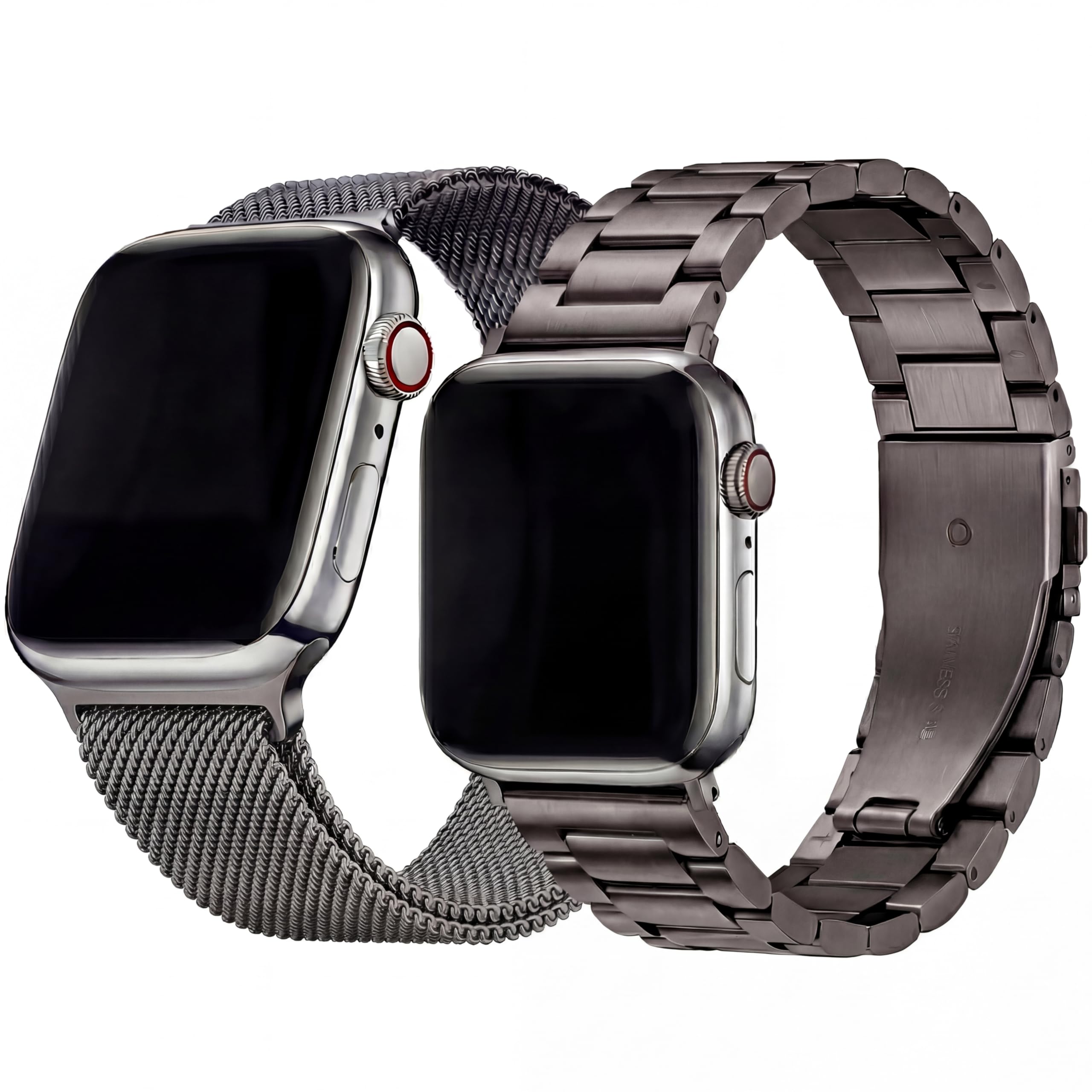 Hongxinzhan Confezione da 2 Cinturino di ricambio in metallo compatibile con Apple Watch