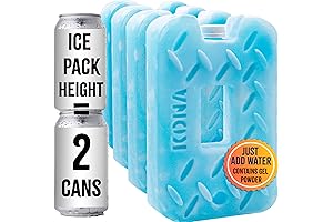 Kona Blue Ice Ice Packs for Lunchbox - 2 lb YETI Compatible Freezer Packs
