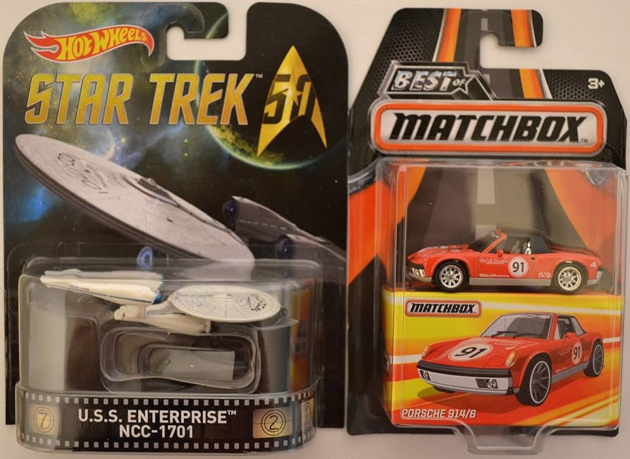 Hot Wheels 2 Cars Bundle U.S.S. Enterprise NCC-1701 Star