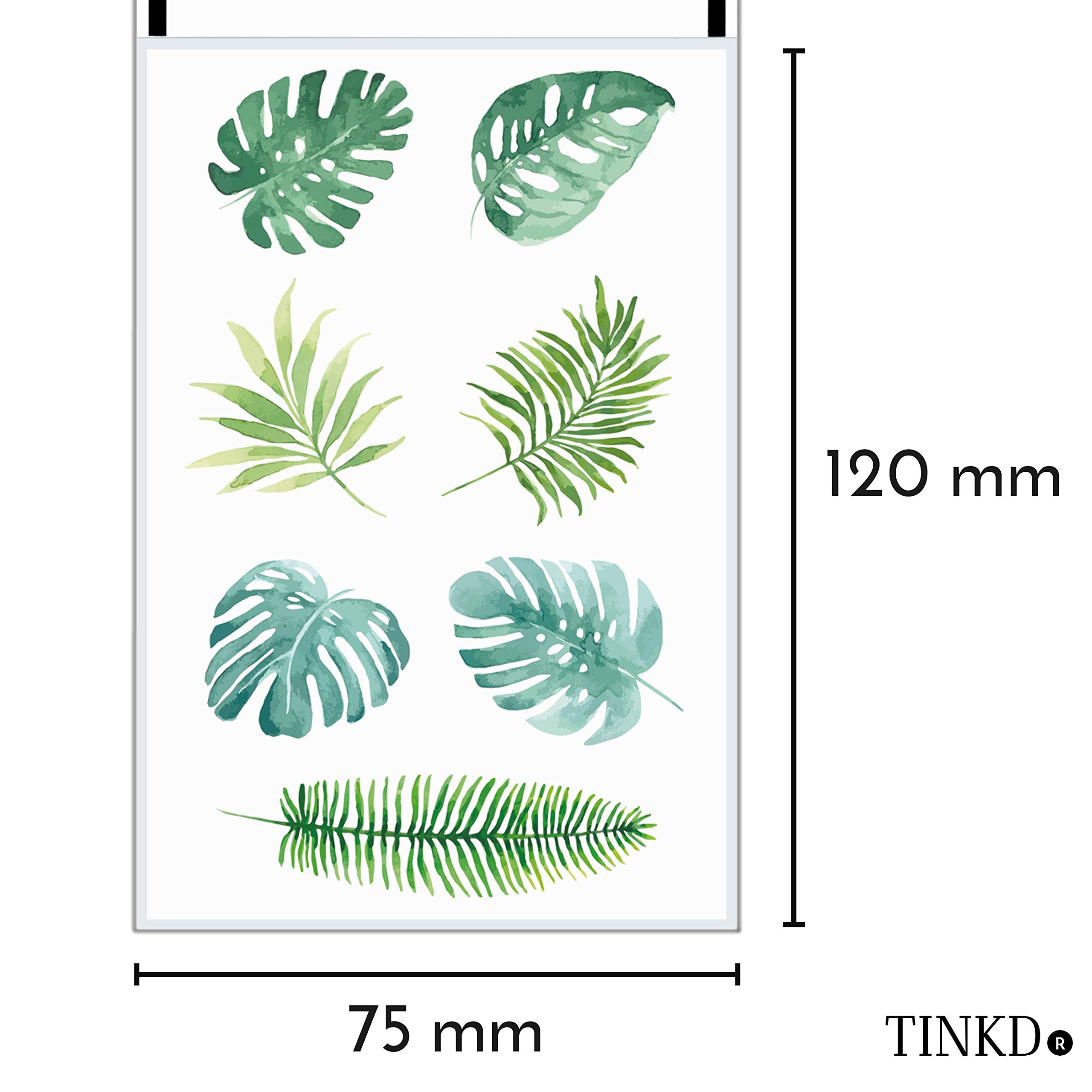TINKD Flash-Tattoos | Monstera Farn Palm-Blatt Klebetattoos | Made in  Germany: Amazon.de: Kosmetik