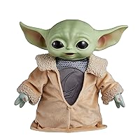 Mattel Star Wars - Din Grogu, peluce da 28 cm con testa rigida e corpo morbido
