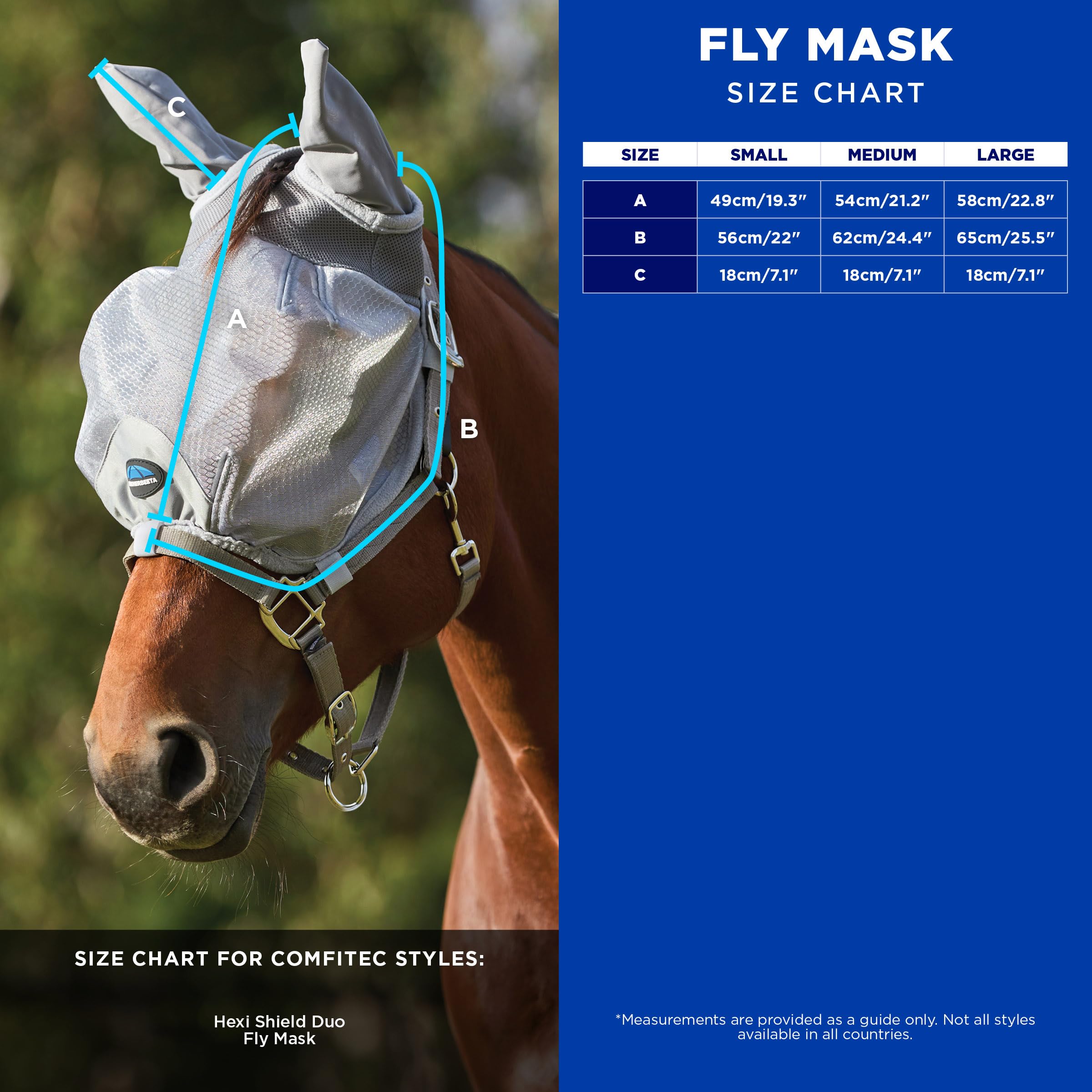 WeatherBeeta ComFiTec Hexi Shield Duo Fliegenmaske, Silber, Medium