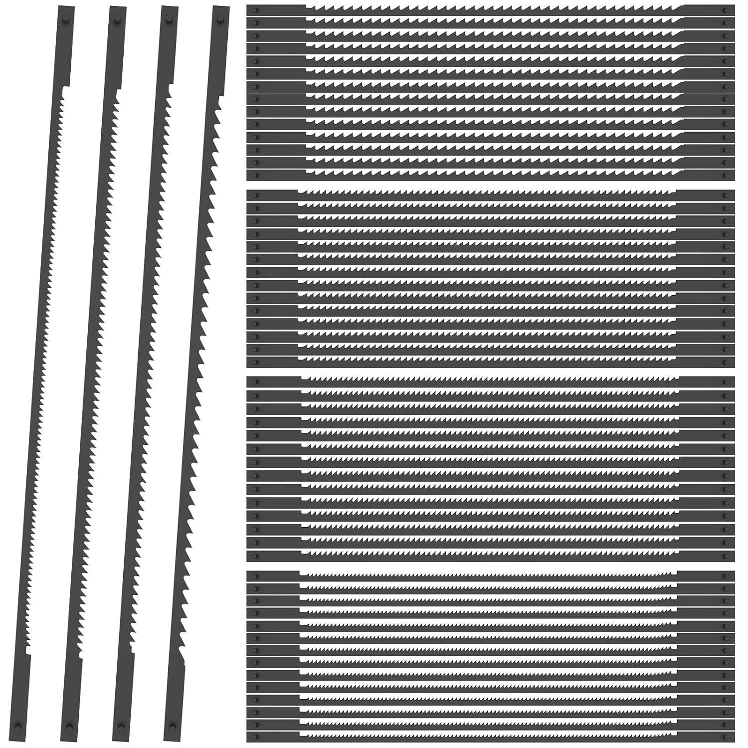60Pcs Scroll Saw Blade Pin End Set SK5 HCS 5in Woodworking Metal Cutting Scroll Saw Blade Assortment Kit 10TPI 15TPI 18TPI 24TPI