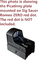 Vista 3 de Ade Advanced Optics Picatinny Placa de montaje/adaptador/soporte - Compatible con Holosun 407k/507k/Holosun EPS Carry, Shield RMSc, Sig Saure Romeo