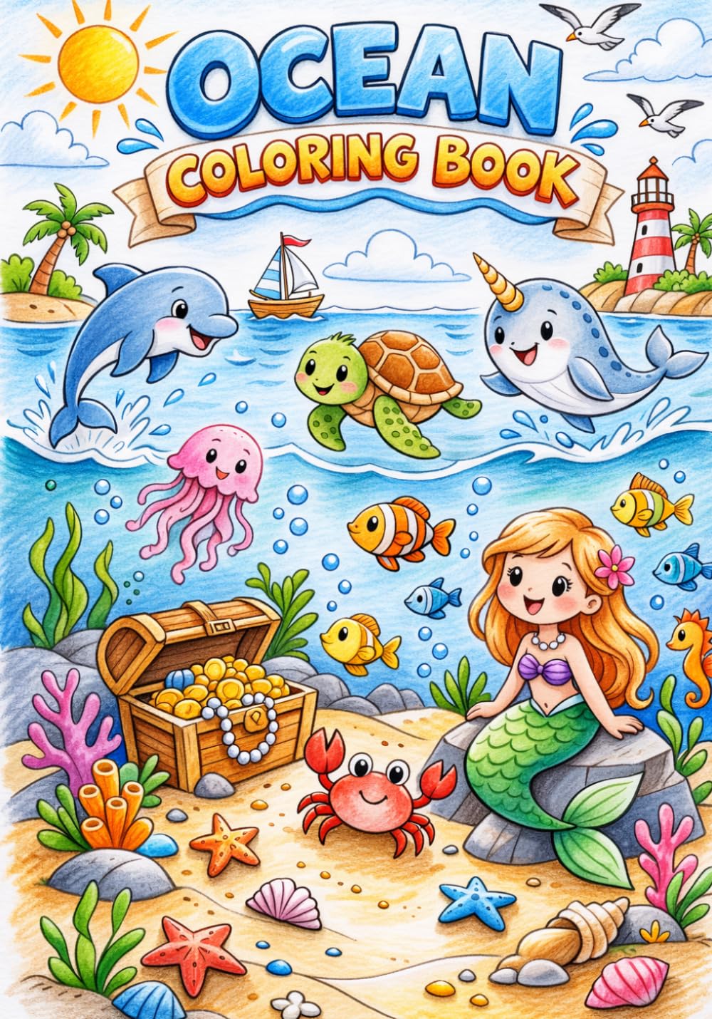 Ocean Coloring Book: Fun Underwater Adventures for Little Explorers and Sea Lovers