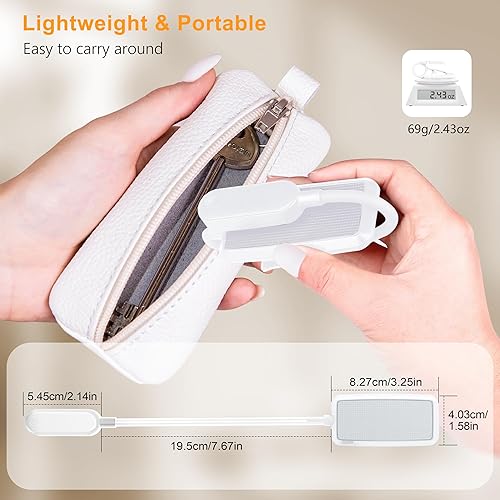 Miniatura 49 de Gritin Luz de libro recargable de 16 LED para leer en la cama, cuidado de los ojos, 3 temperaturas de color, brillo de atenuación continua, 80 horas