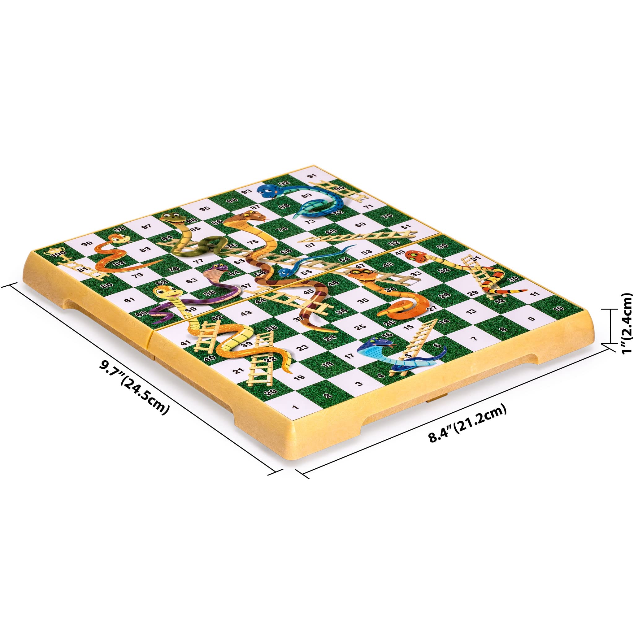 Amazon.com: Yellow Mountain Imports Magnetic Snakes and Ladders Board Game  Set - 9.6 Inches - Portable, Folding & Travel Perfect : Toys & Games