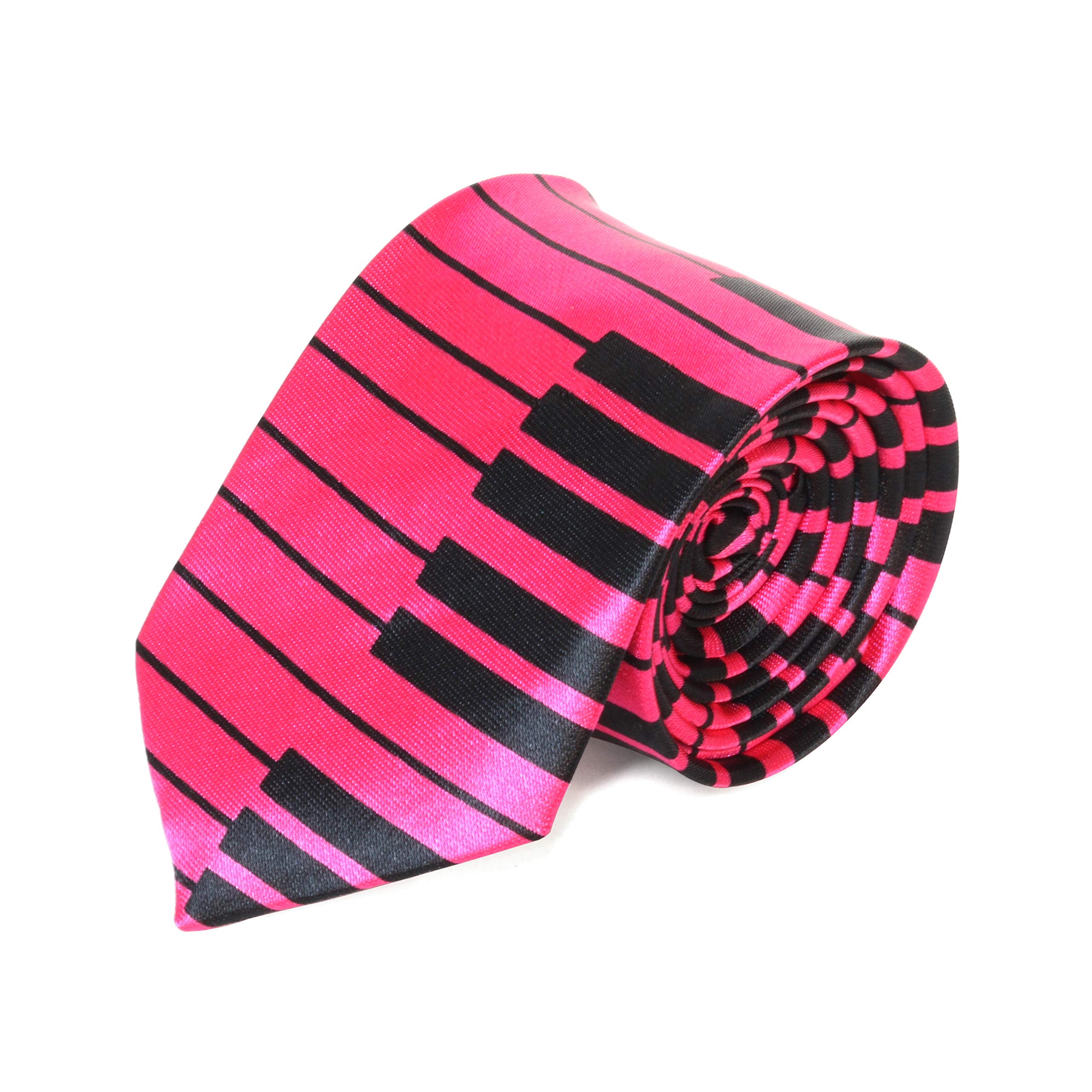 The Tie Co™ Mens Funny Novelty Printed Joke Fancy Dress Gift Ties (19 - Pink Keyboard)