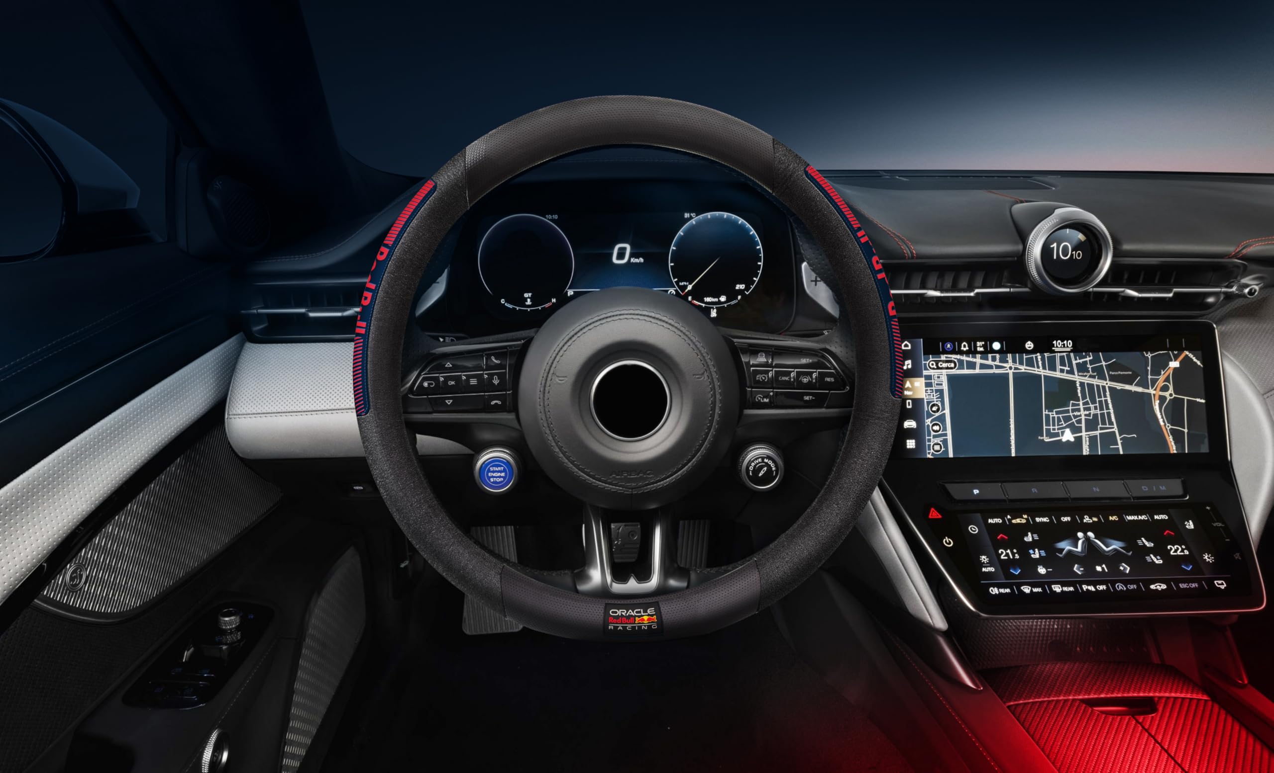 Red Bull Oracle Universal Steering Wheel Cover - Type 03 - Black