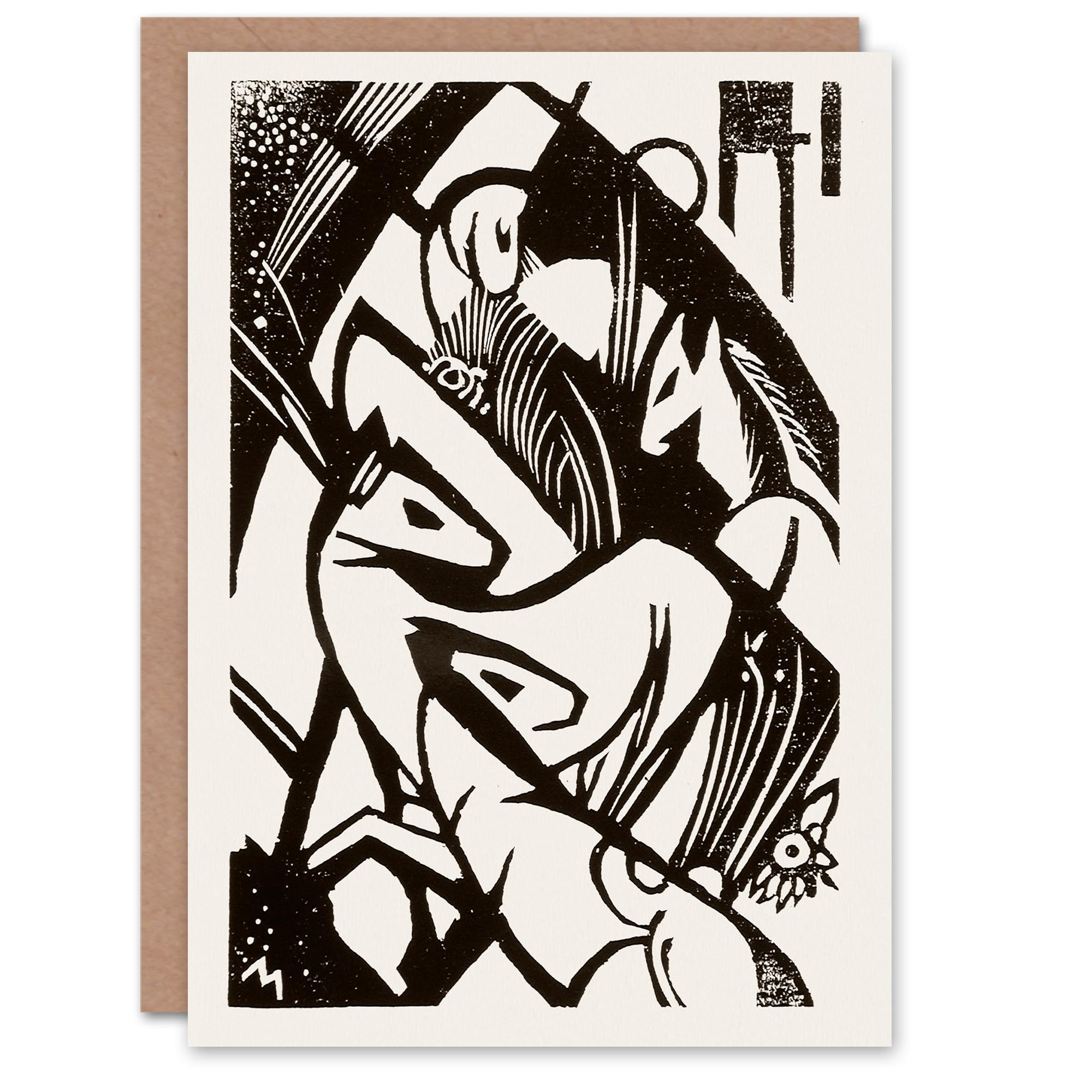 Artery8 Franz Marc Art Card Horses 1912 Abstract Painting