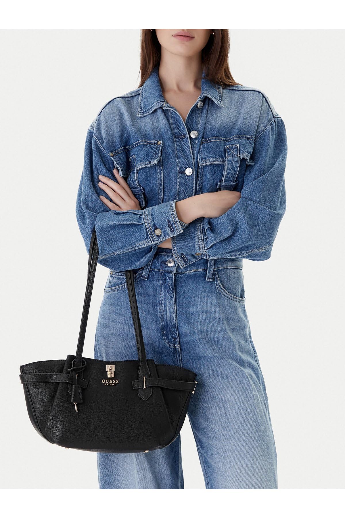 GUESS - Yesba Girlfriend Shoulder Satchel, Borsa a tracolla Donna
