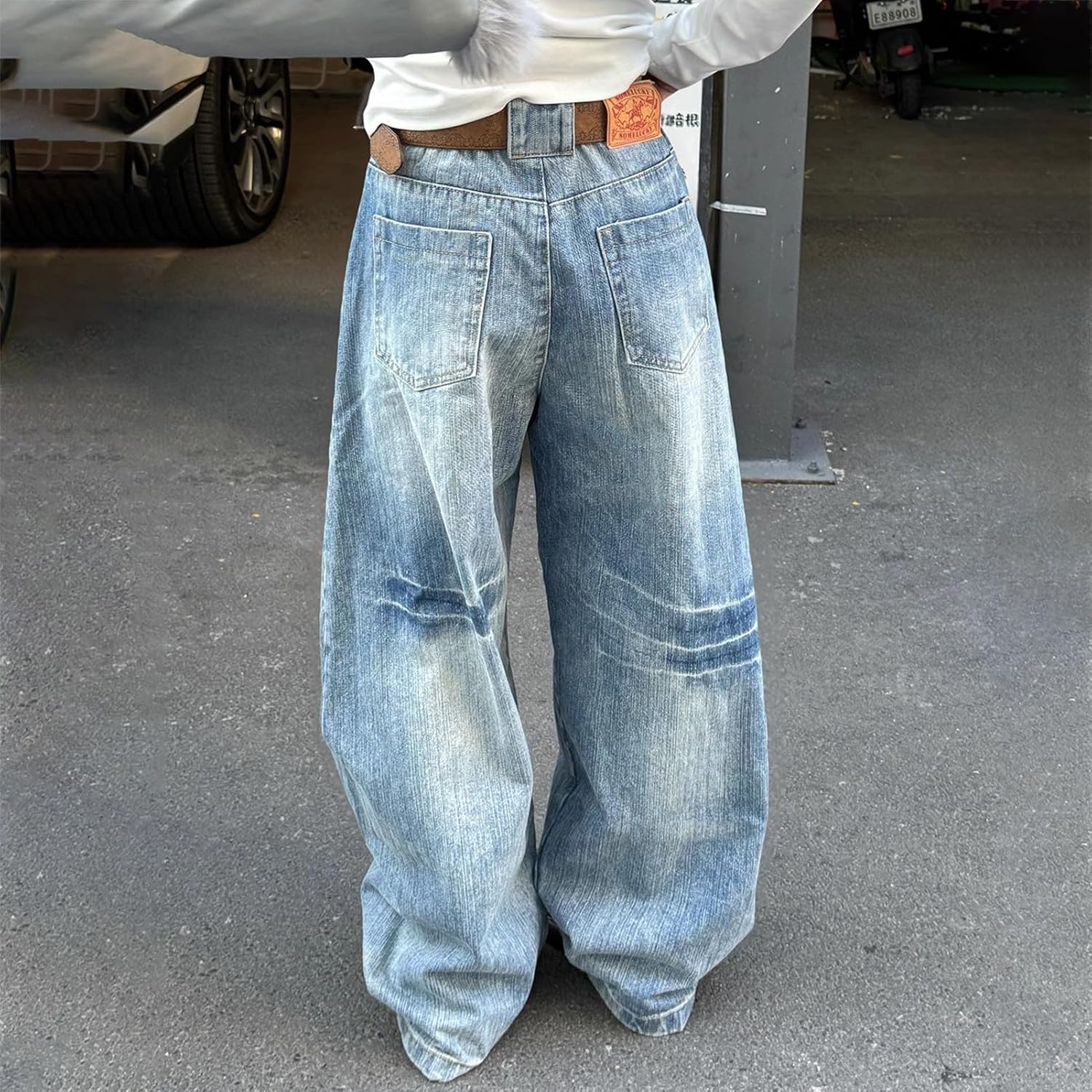 Baggy Barrel Jeans for Men Women Y2K Vintage Oversized Jeans Fashion Grunge Causal Straight Leg Denim Pants - Image 3