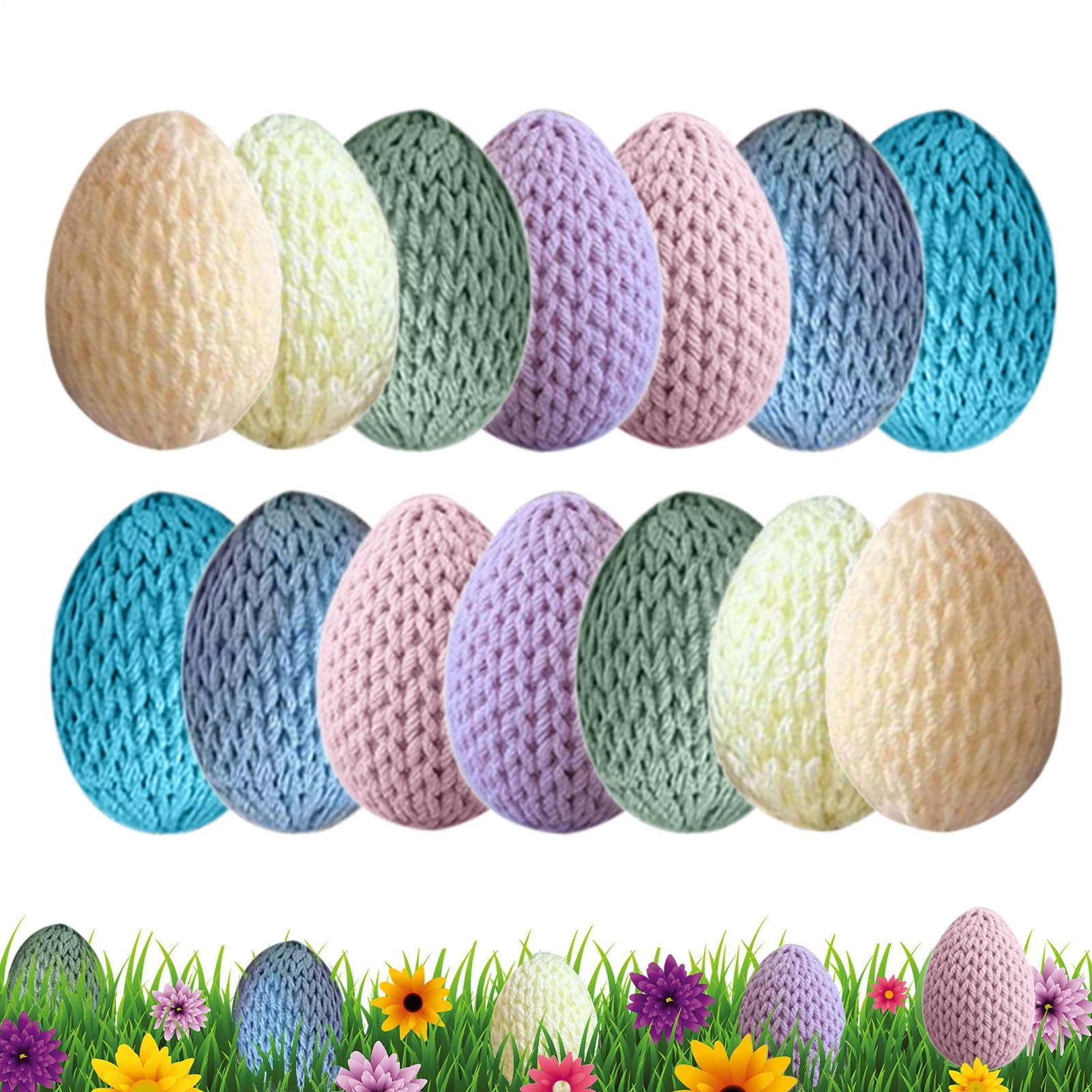 Guirlande d'œufs de Pâques au crochet incassable pour décoration de bureau et maison