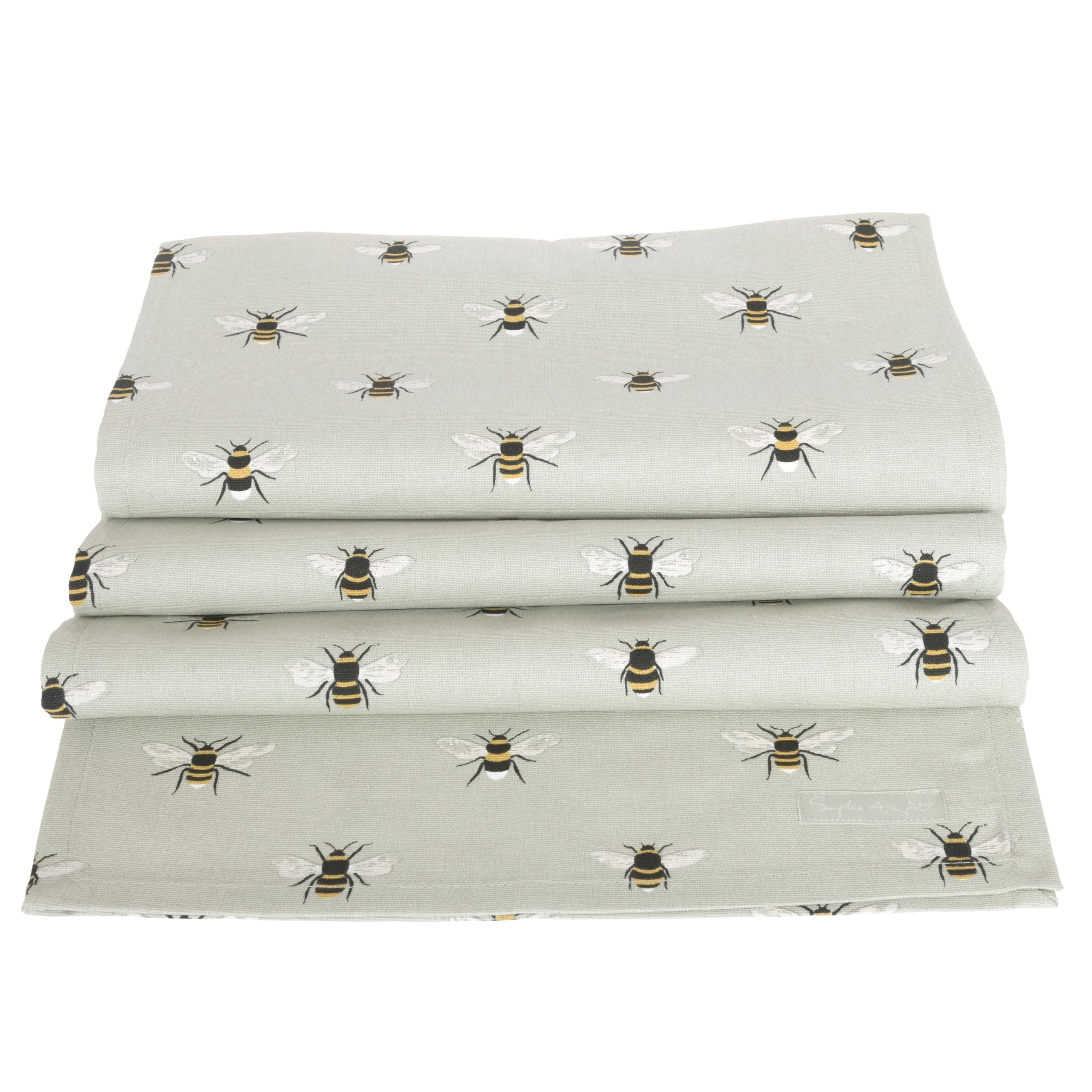 Sophie Allport Neutral Bees Table Runner, 35 X 200Cm