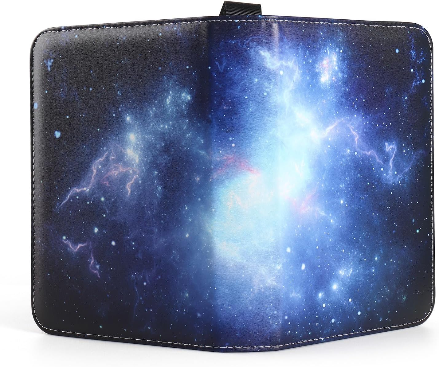 4 Pocket Trading Card Binders for 400 Cards,Dark Blue Nebula Pattern