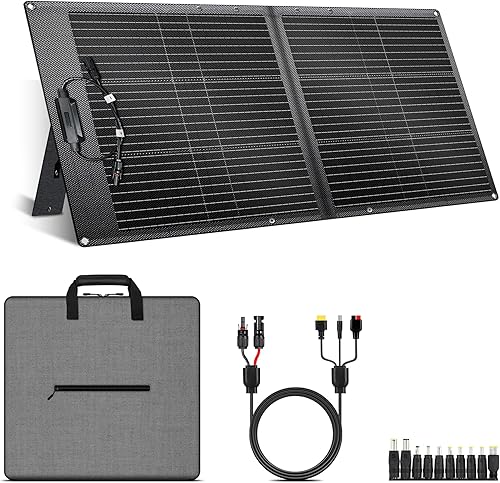 Miniatura 8 de EFTE - Panel solar portátil de 36 W, cargador de panel solar plegable IP65 impermeable con 2 salidas (USB-A tipo C) para camping, senderismo,