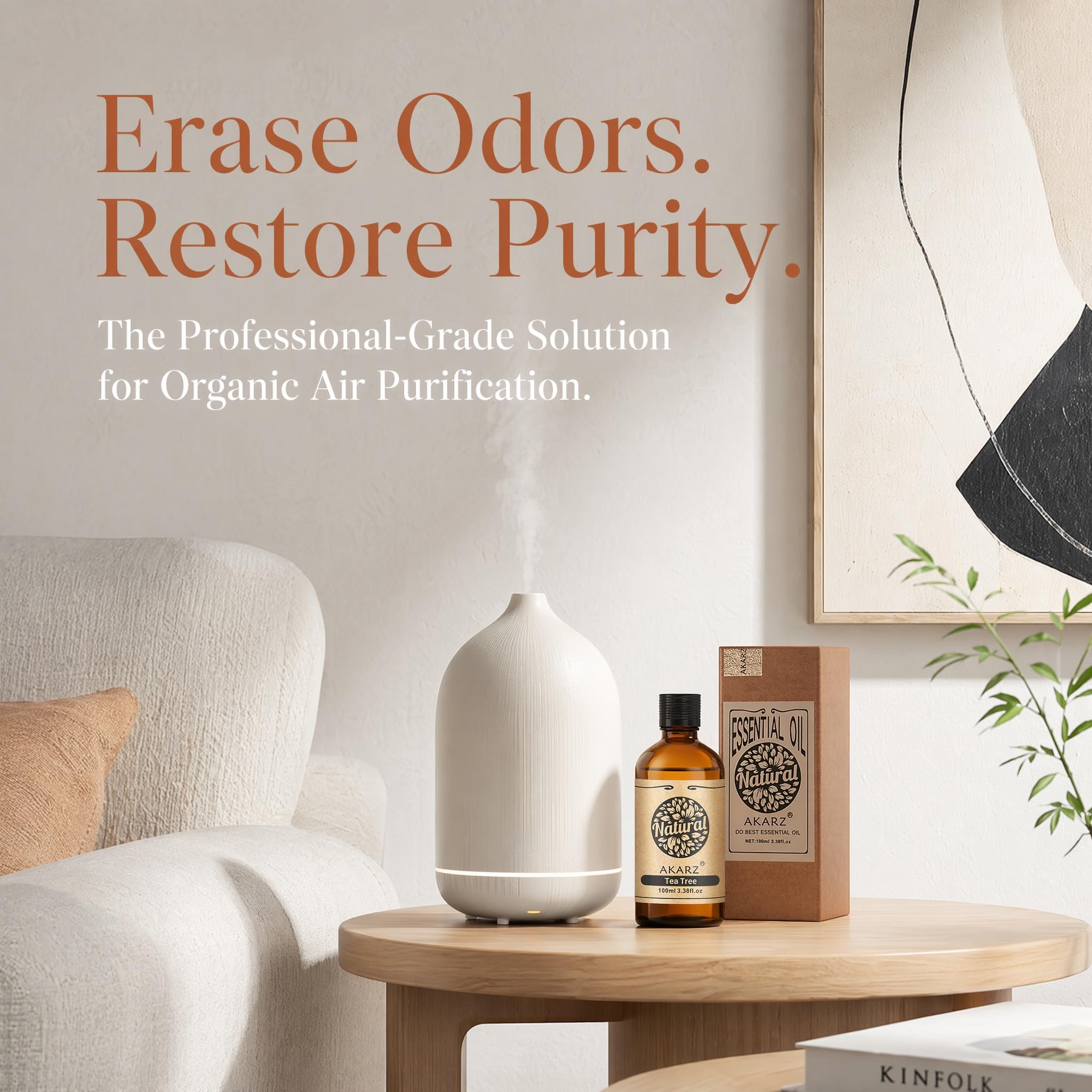 AKARZ 100ml Olejek esencjny z Melaleuca - Naturalny olejek aromatyczny do dyfuzorów, lamp aromatycznych i aromatów pomieszczeń