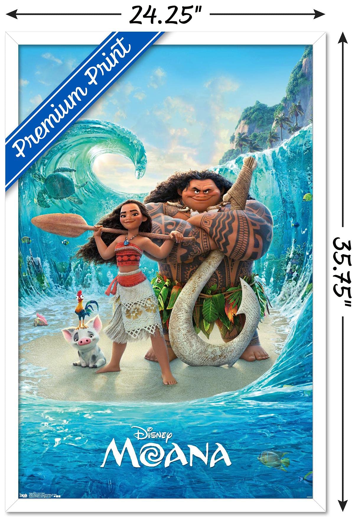 アメリカディズニー モアナ 印刷物 Amazon.com: Disney Moana - Ocean Floor Wall Poster, 34L