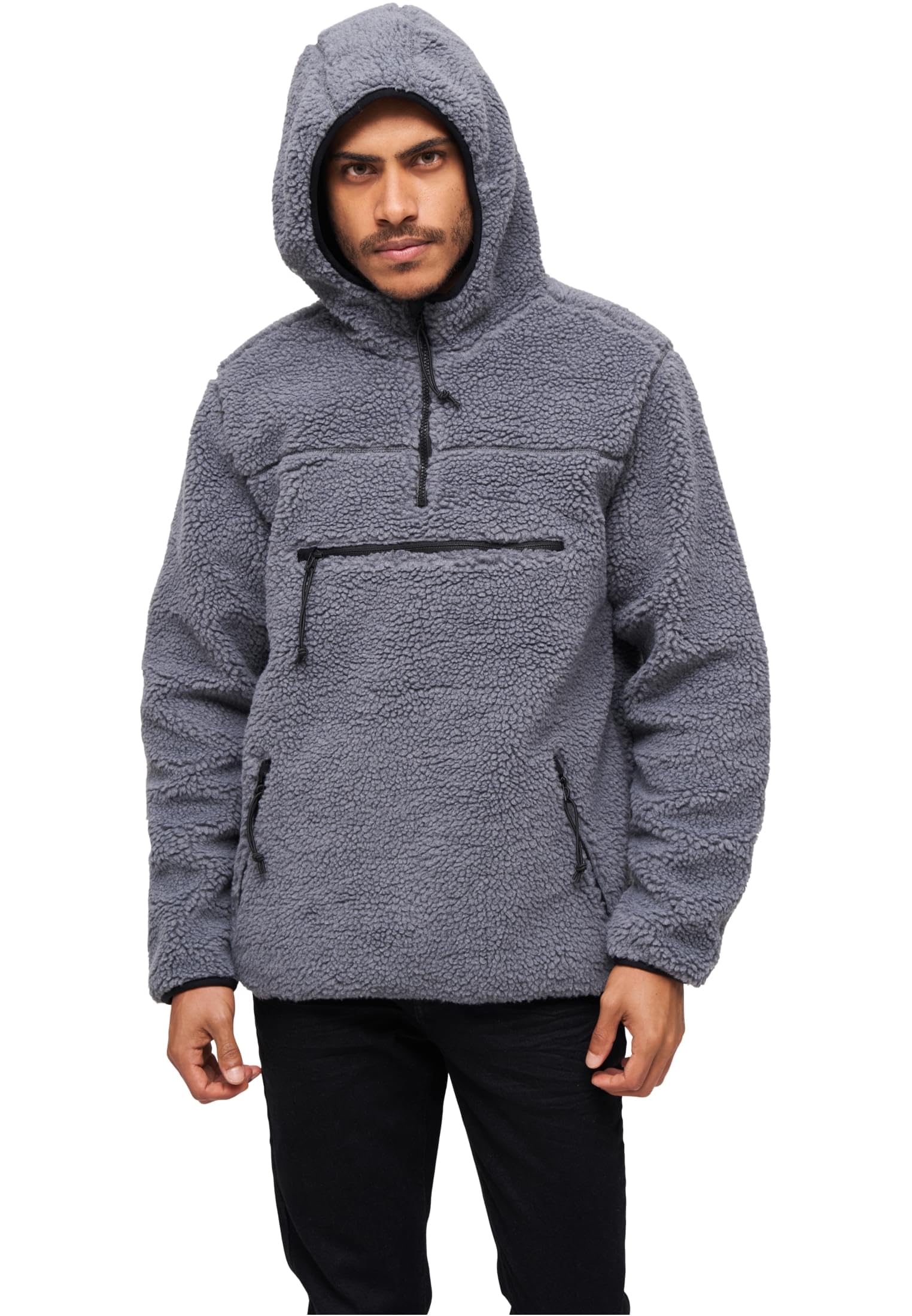 Brandit Teddy Windbreaker Hombre Cortavientos Negro 100% poliéster