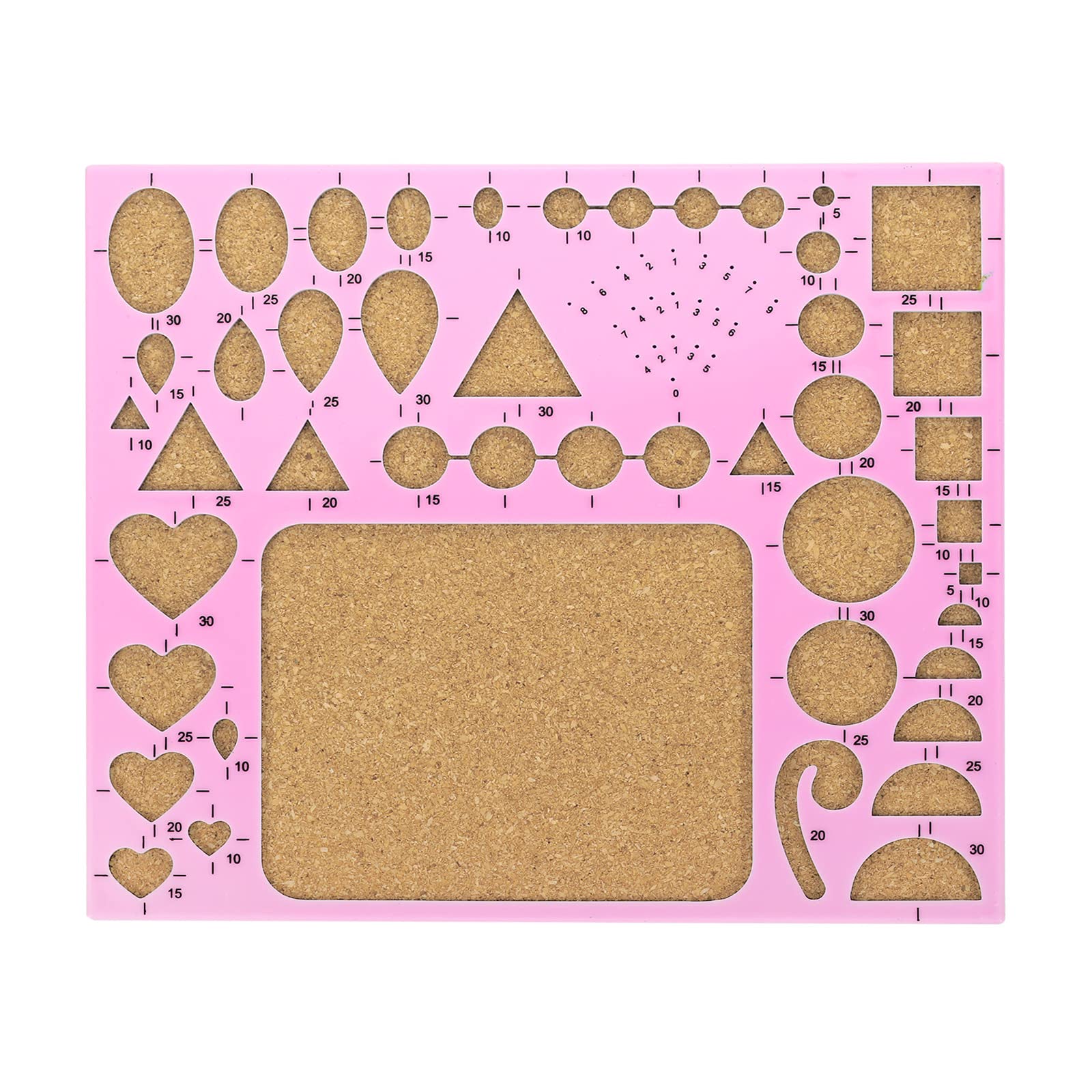 PATIKIL Paper Quilling Template Board 8x7 Inch, Mould Crimper Tool for Paper Strips DIY Art Crafts Pink, 21x18cm