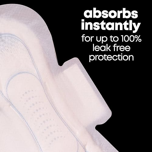 Miniatura 4 de U by Kotex Clean & Secure - Maxi almohadillas con alas, absorción extra pesada, 24 unidades (2 paquetes de 12) (el embalaje puede variar)