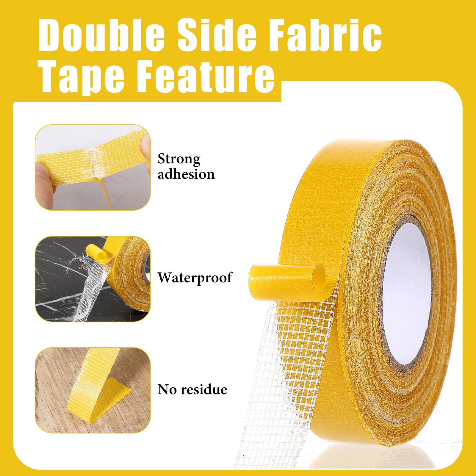 Ruban Adhésif Double Face En Tissu Sans Couture - Pour Vêtements, Pantalons, Rideaux, Arts, Travaux Manuels, Tapis, Scrapbooking - 1,8 Cm X 20 M