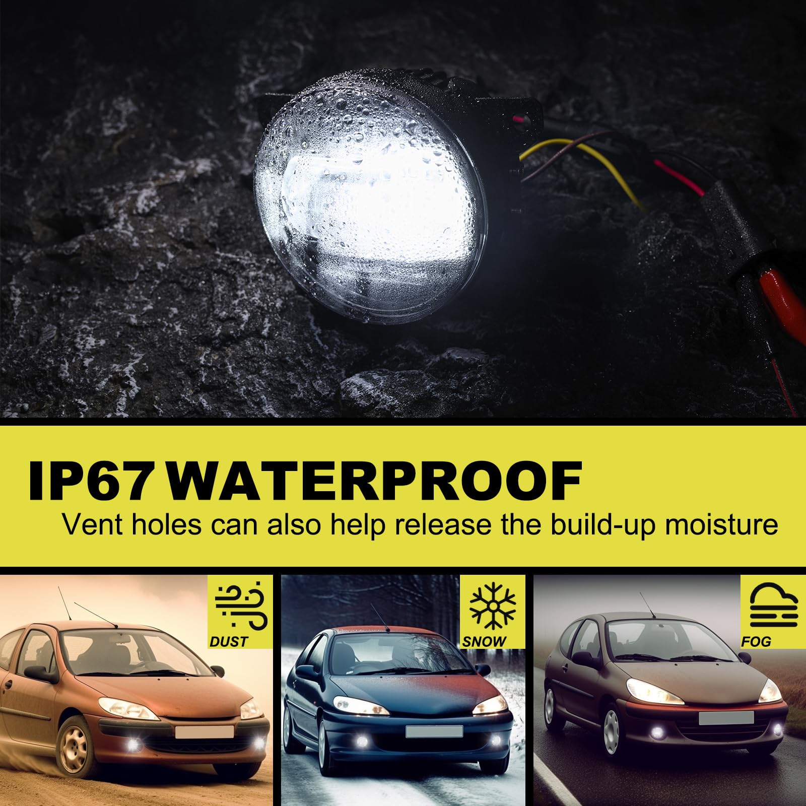 LED Nebelscheinwerfer Schwarz Für Opel - CAN-Bus Kompatibel