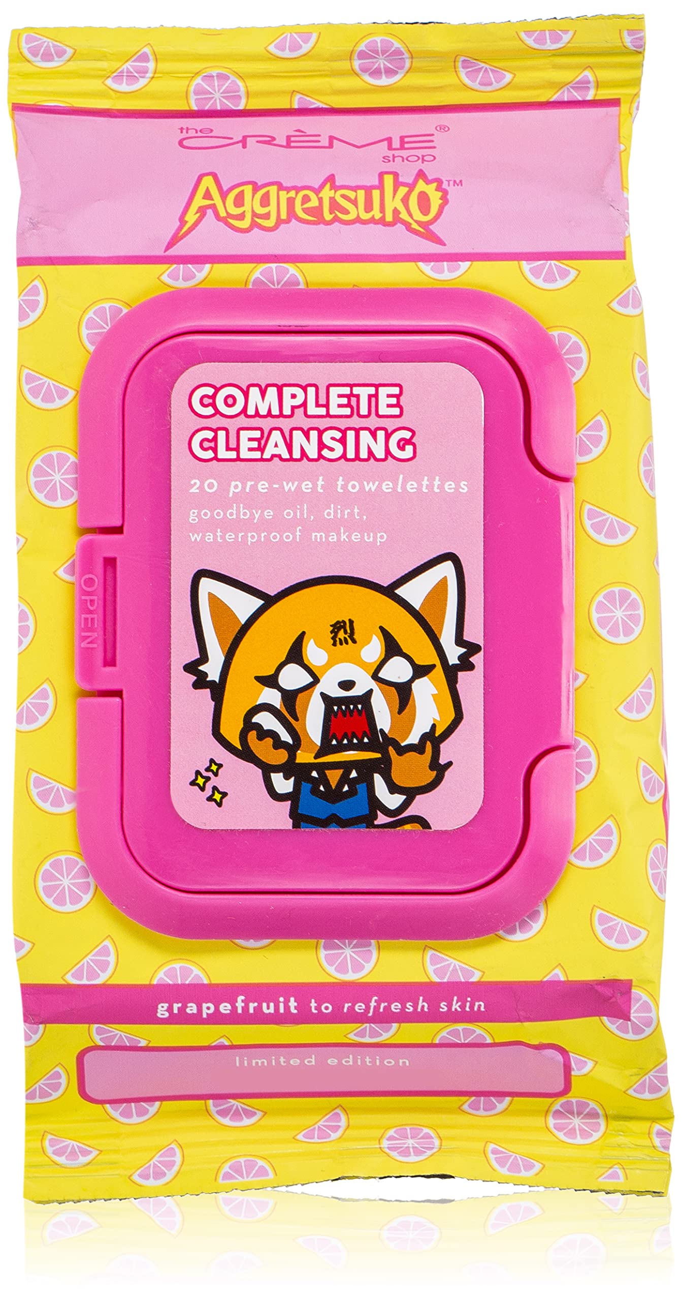 The Crème ShopFace & Body Cleansing Wet Towel Wipes. Gentle for Baby, Makeup Remover, Post Workouts, Car Spill. Nourishing & Refreshing – 20 wipes, Medium