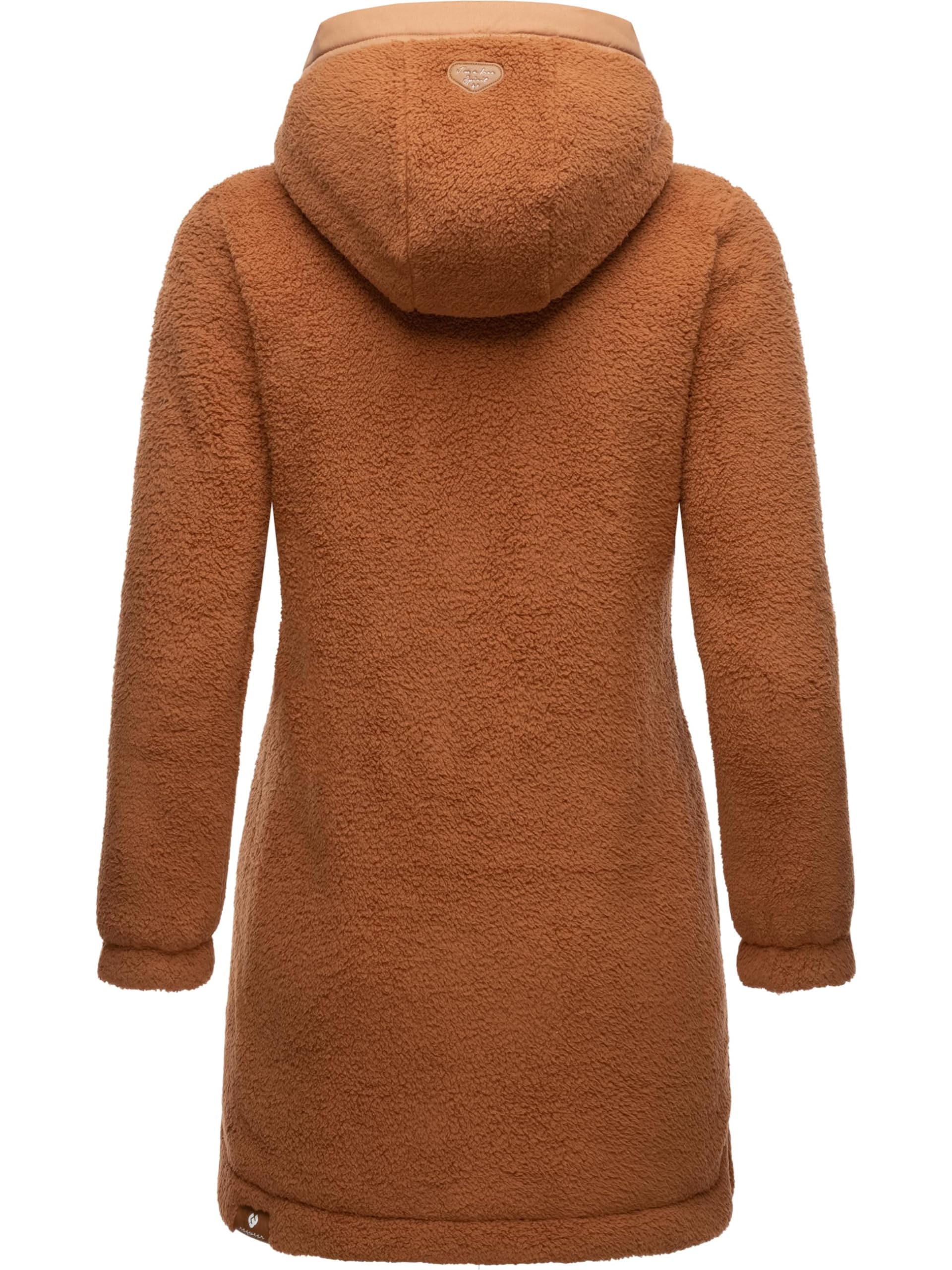 Ragwear Chaqueta corta de forro polar para mujer con capucha, tallas XS-6XL