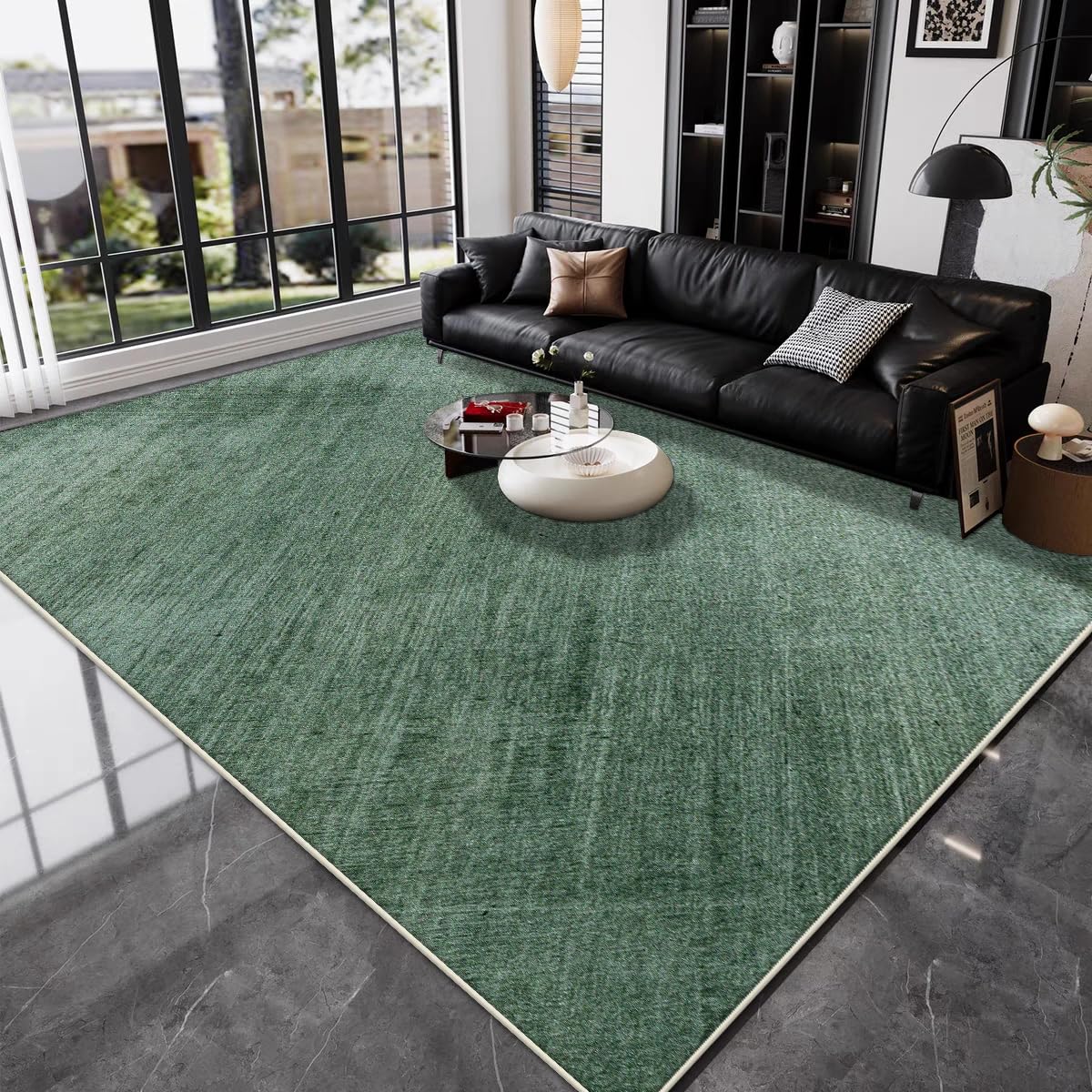 Tapis en peluche salon salle à manger tapis de sol décoration d'intérieur poils courts 60x90