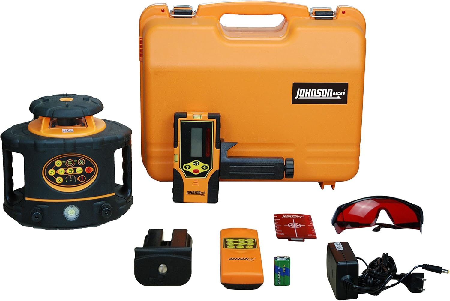 Johnson Level & Tool 40-6557 Electronic Self-Leveling Horizontal & Vertical Rotary Laser Kit