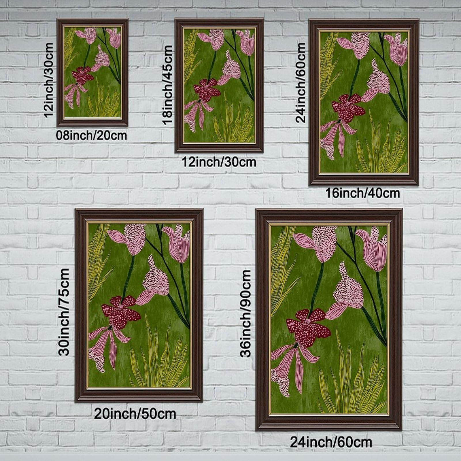 AYINUER Póster de lienzo con diseño de flores botánicas para decoración de