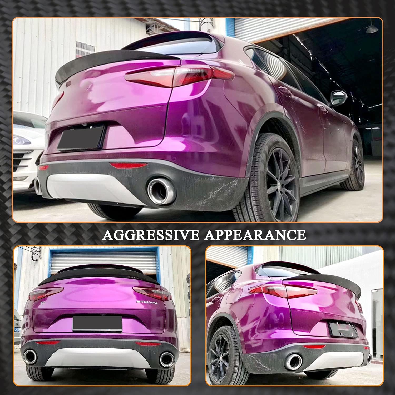 Dry Carbon Fiber Trunk Spoiler Fits for Alfa Romeo Stelvio 2017-2021 Rear Trunk Wing Spoiler Visor Boot Top Lip Lid Retrofit Facctory Outlet