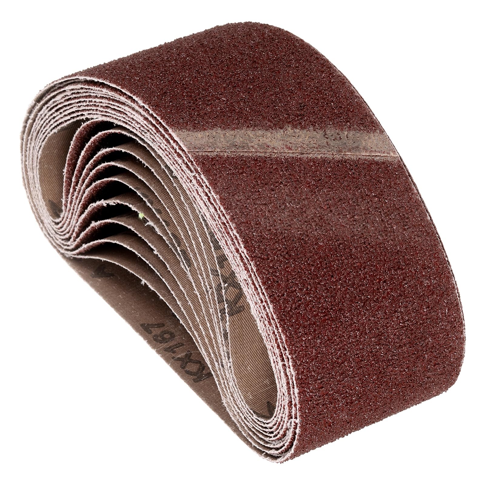 Kozelo 10 Pcs Sanding Belts 76mm x 457mm 36 Grit Aluminum Oxide Abrasive Sandpaper for Belt Sander Metal Grinding Wood Working Weld Rust Removal