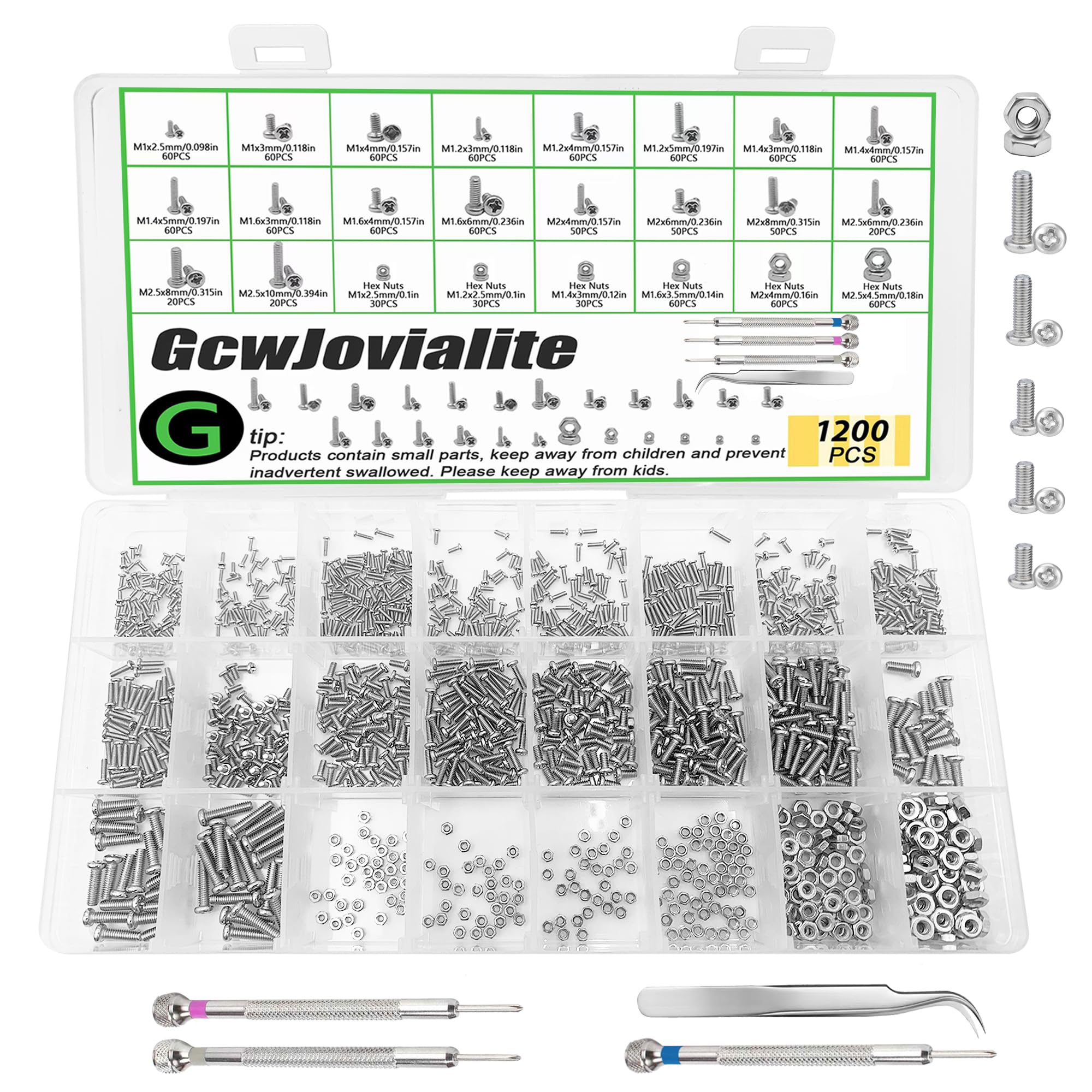assortiment 1200 vis écrous rondelles