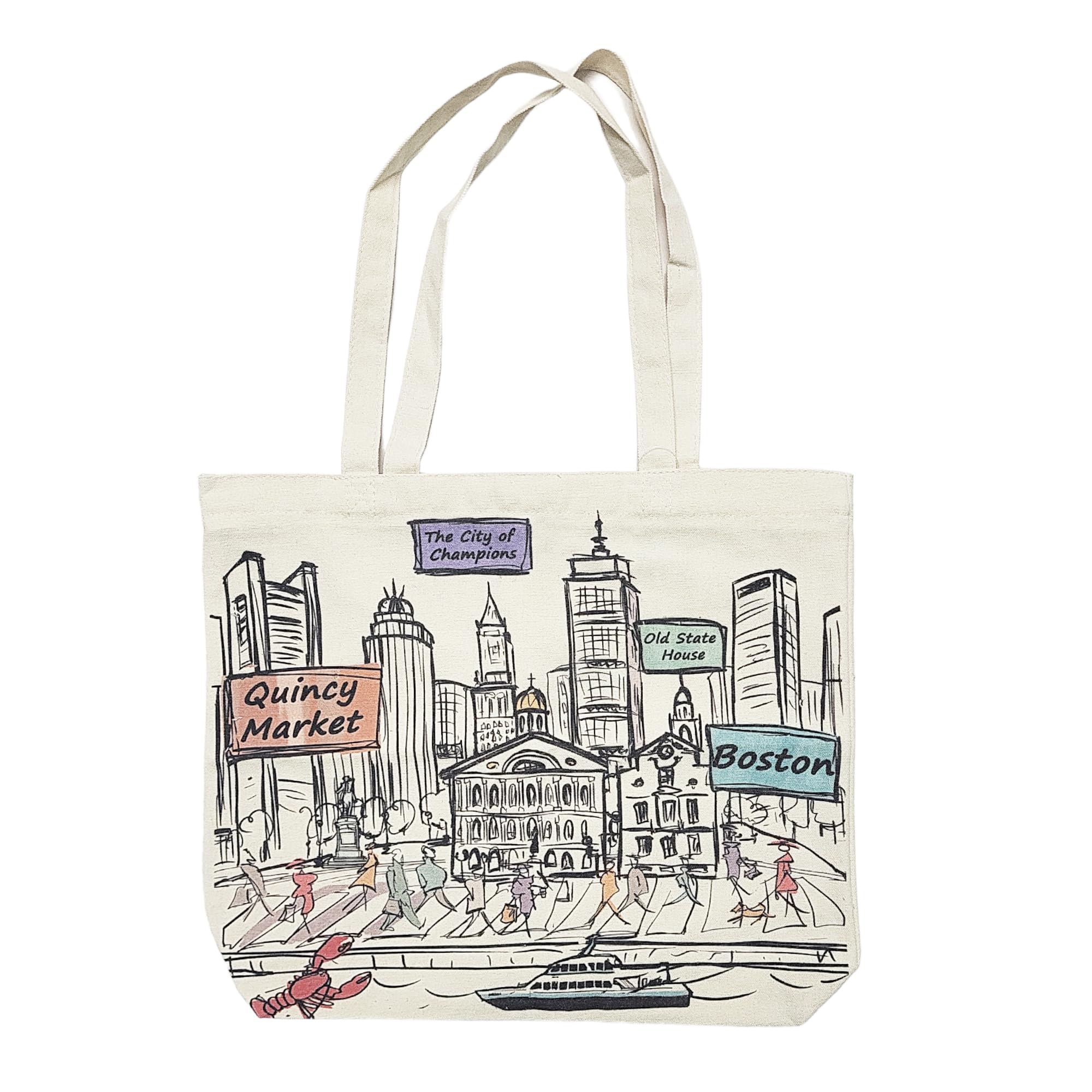 Beary Blu City-Themed Artwork Tote Bag Collection - Designed in the USA, 17
