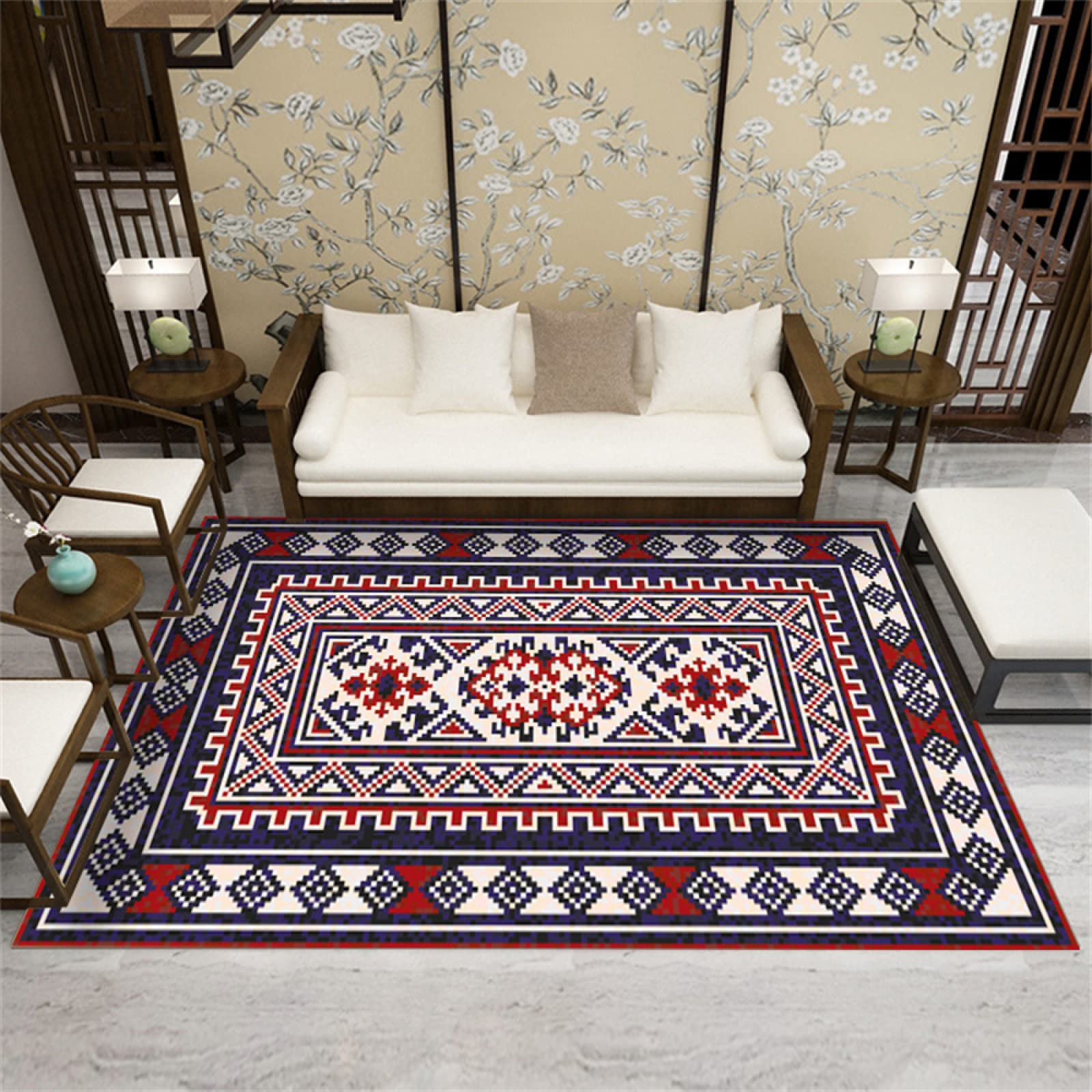 Tapis anti-fatigue résistant à l'usure 140x200 anti-dérapant rouge