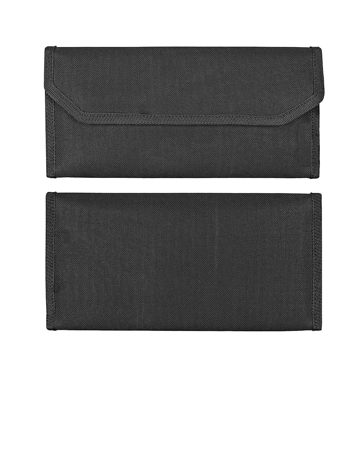 HCS Cheque Book Holder Passport Passbook Holder Wallet Credit and Debit Card Holder Multi Pocket Expanding Zip Pouch Travel Organizer Bag Case for Small Accessories