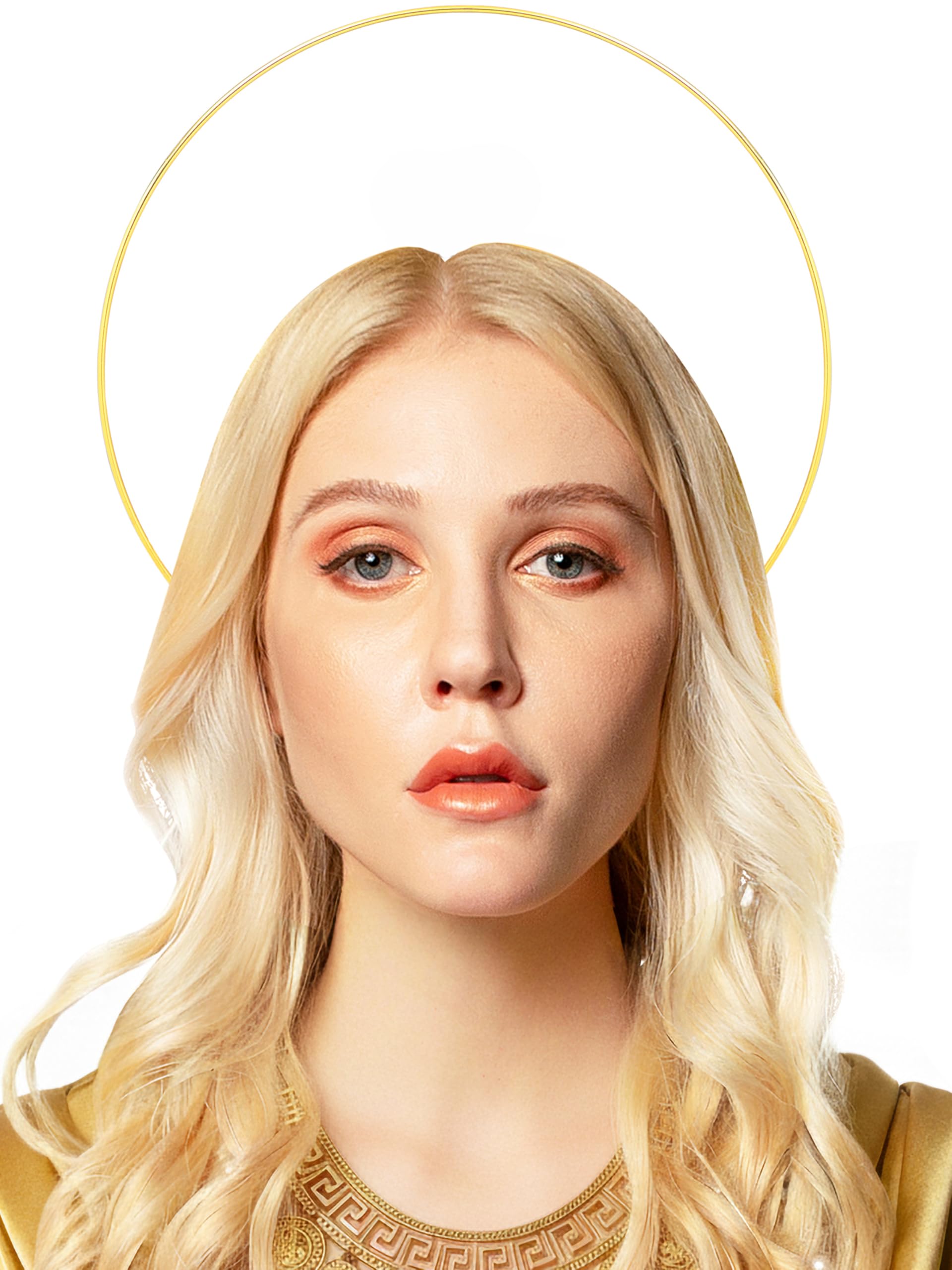 Angel Halo Crown Mary Goddess Headband Golden Tiara Lolita Vintage Crown Wedding Cosplay Halloween Headdress DIY Headpiece