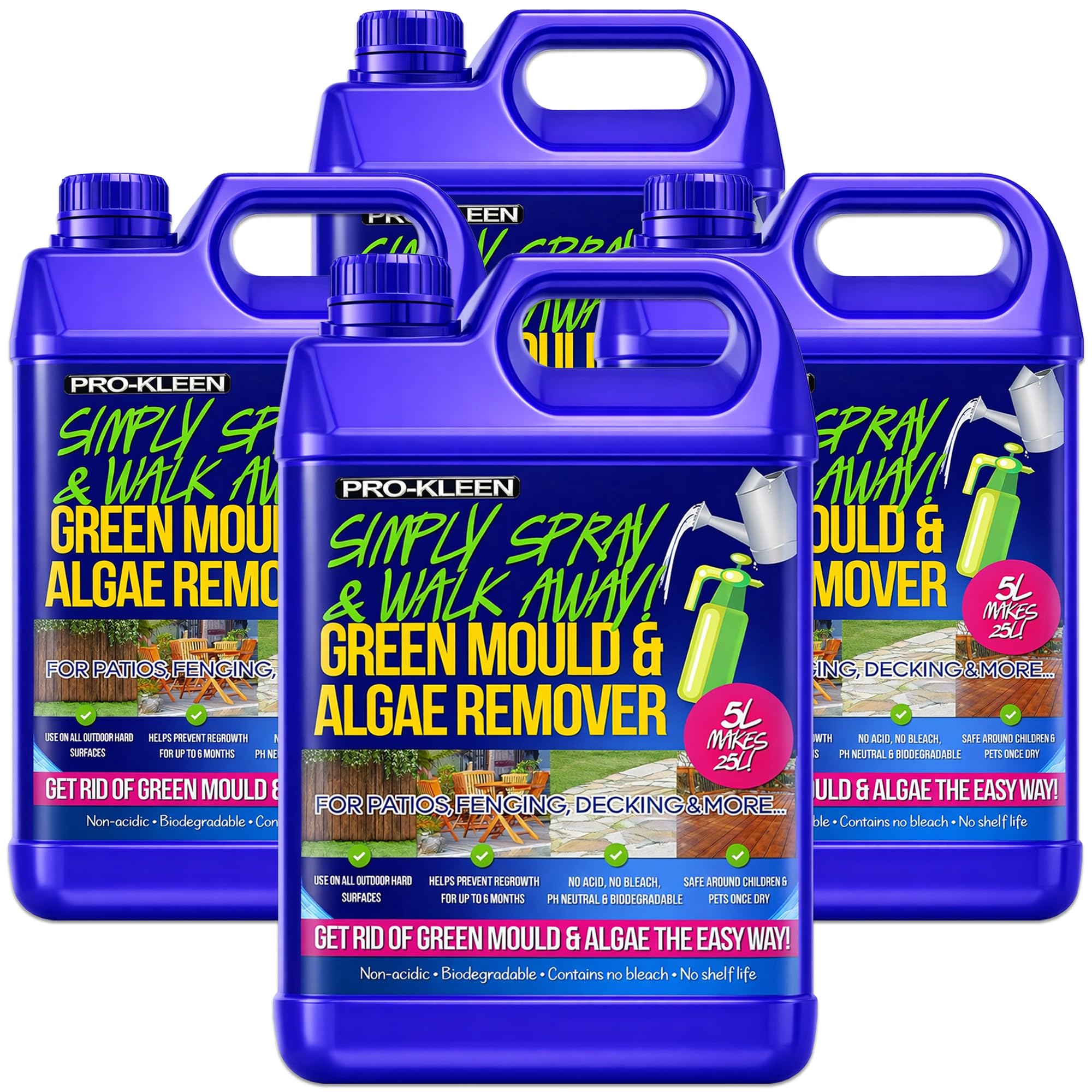 Simply Spray & Walk Away Concentrate Patio - Fencing - Decking - Green Mould and Algae Killer (20L Simply Spray)