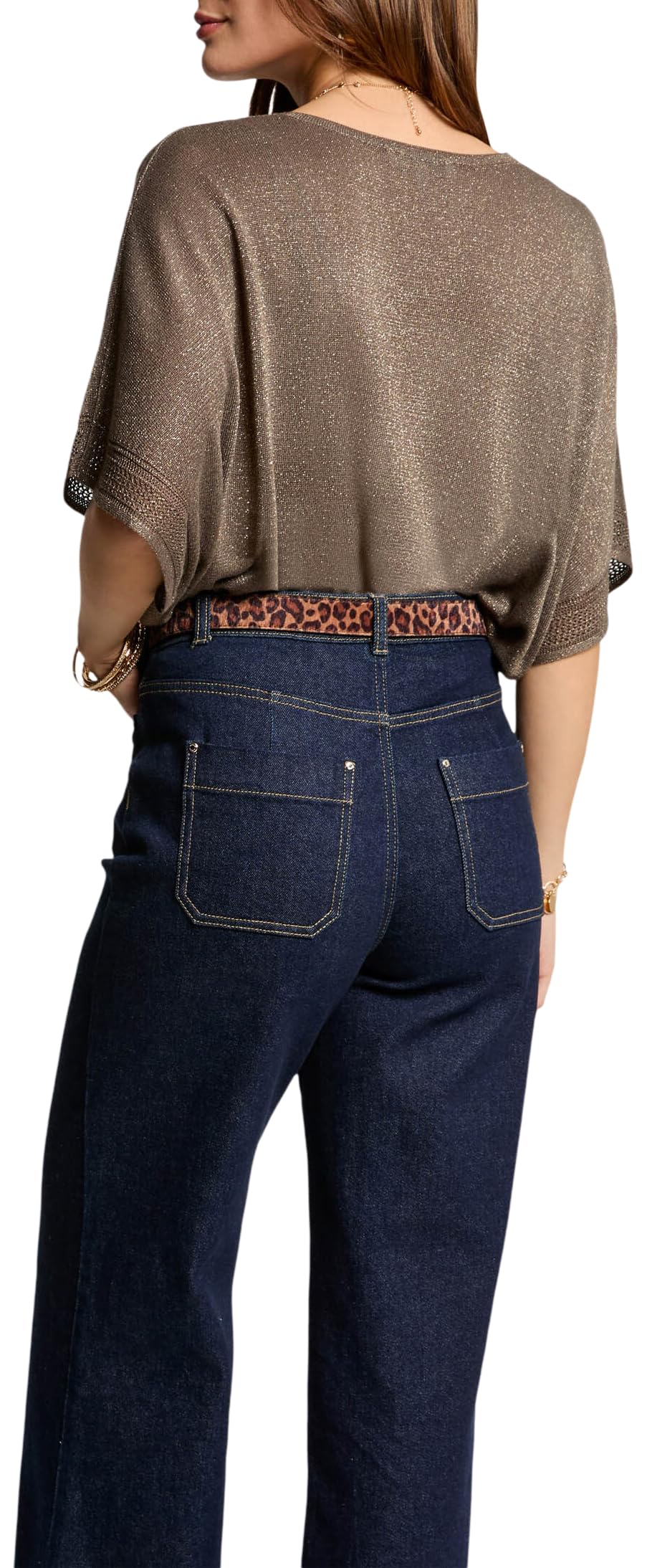 Morgan Jersey escote en V manga corta