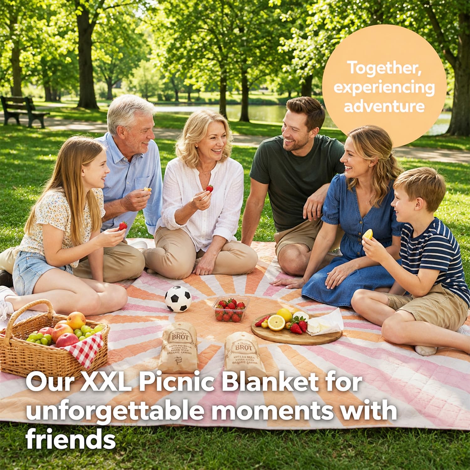 Sunflower Tapis et Couverture de Pique-Nique 200x200cm Grand Imperméable Anti-Sable – Natte de Plage Lavable, Pliable et Portable pour Camping, Parc, BBQ, Voyage – Nappe de Sol pour Extérieur